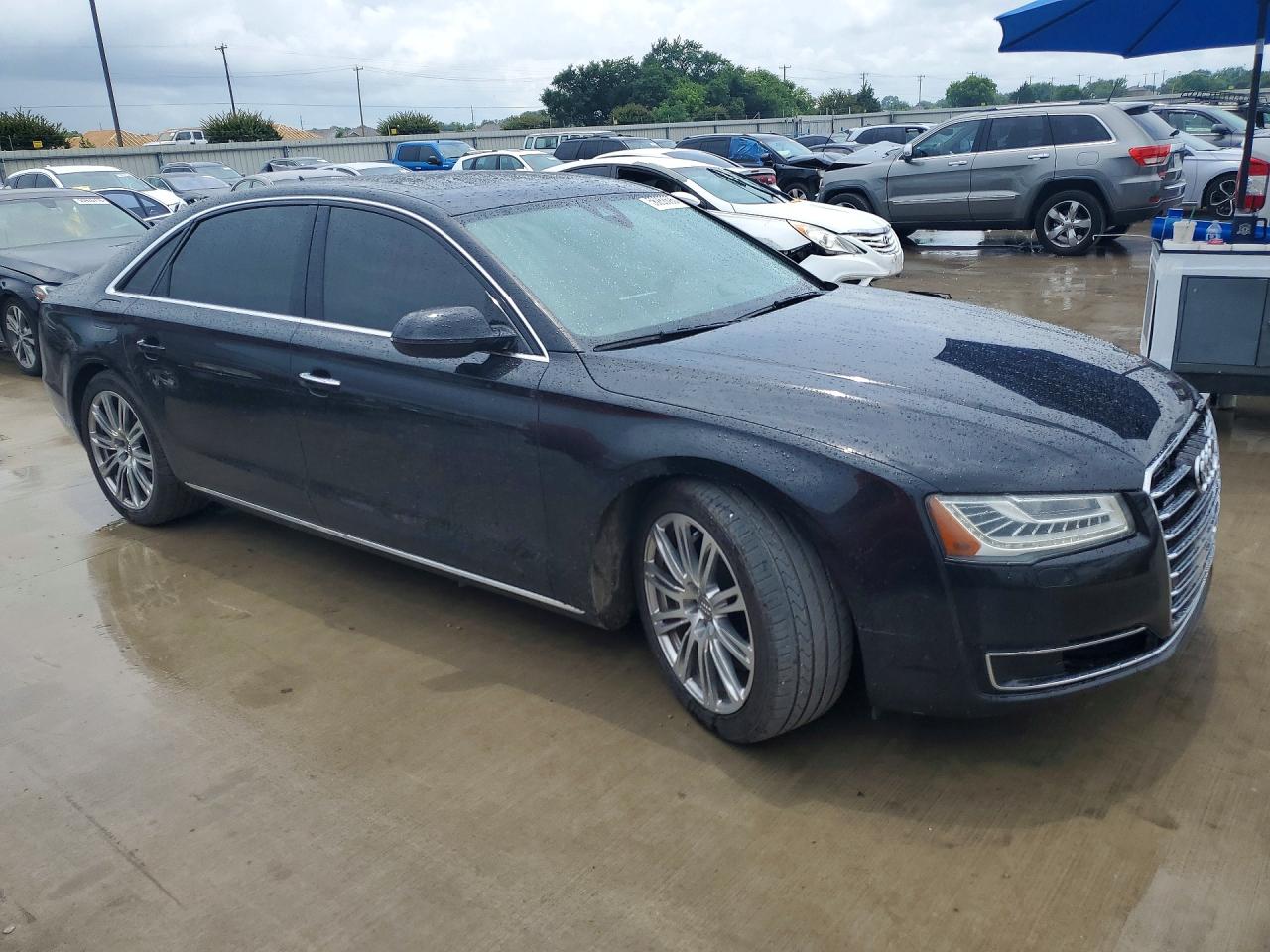 2015 Audi A8 L Quattro Black vin: WAU3GAFD6FN031318