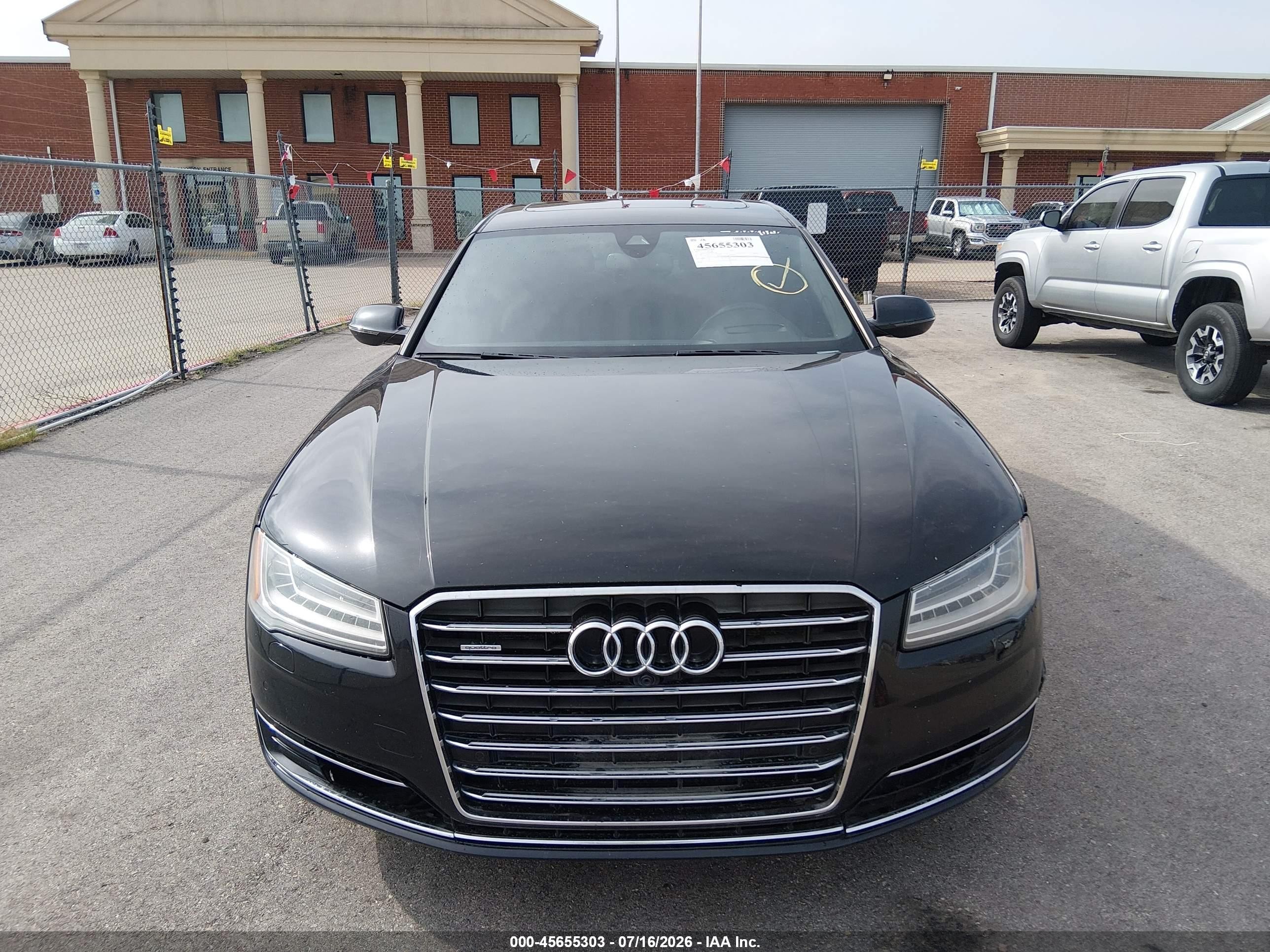 2015 Audi A8 L 3.0t Черный vin: WAU3GAFD6FN031318