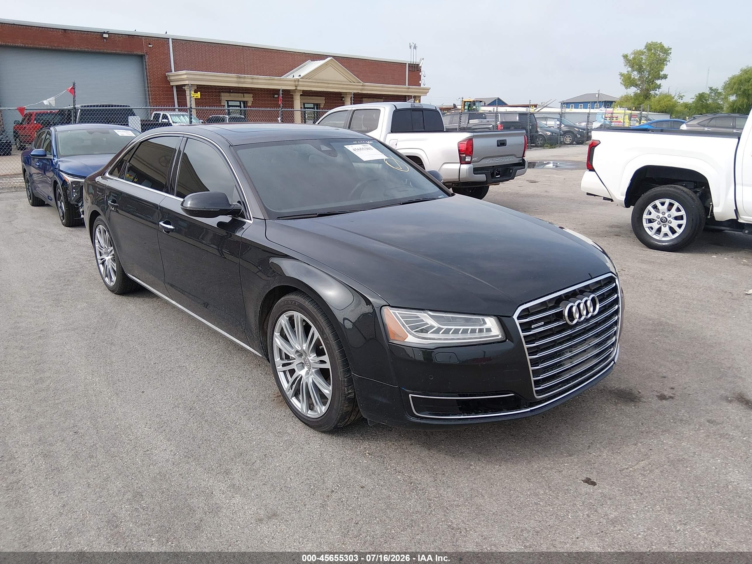 2015 Audi A8 L 3.0t Black vin: WAU3GAFD6FN031318
