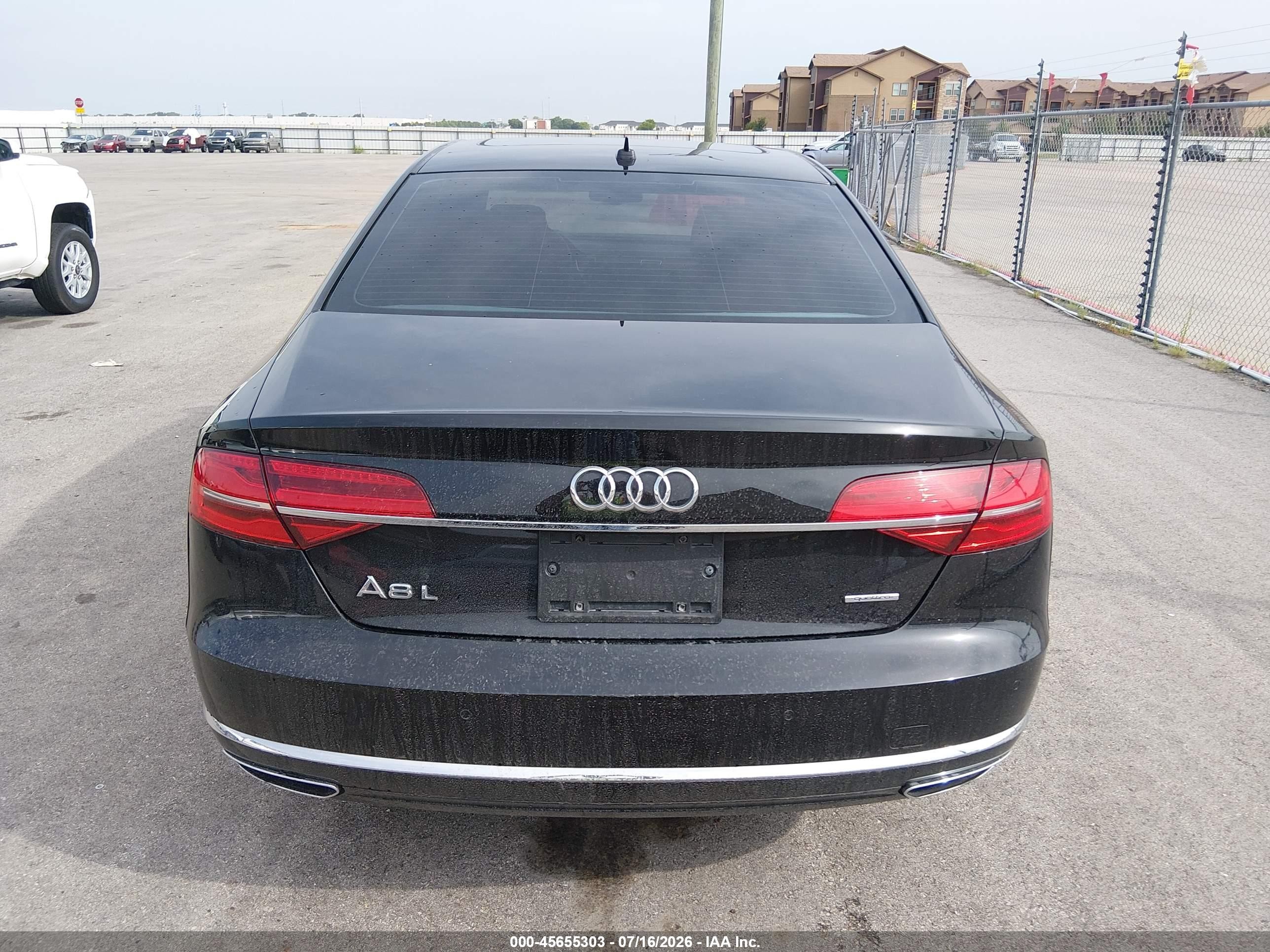 2015 Audi A8 L 3.0t Черный vin: WAU3GAFD6FN031318