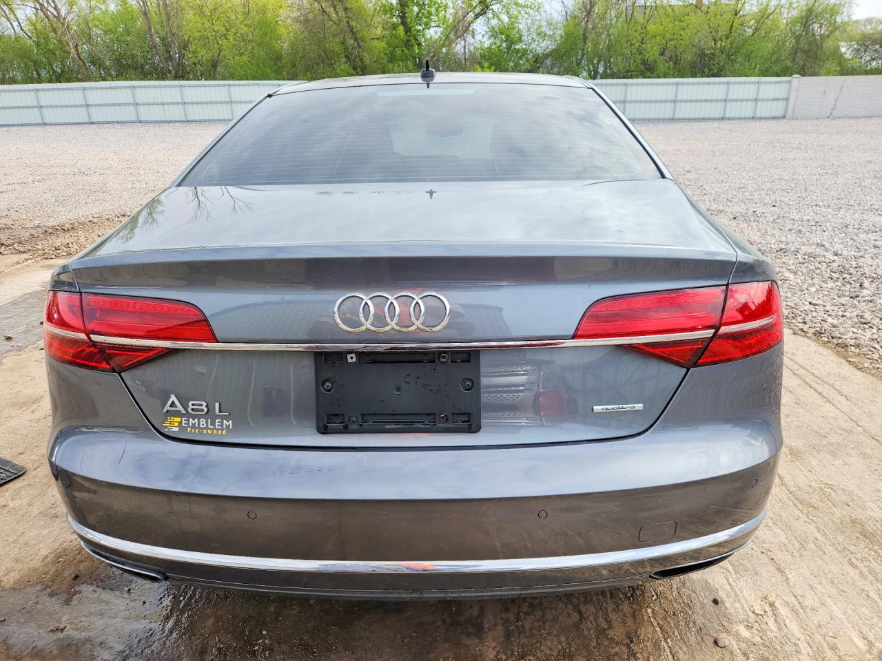 2015 Audi A8 L Quattro Gray vin: WAU3GAFD6FN035692