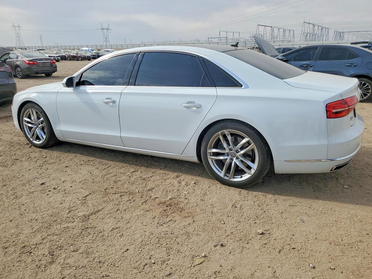 2015 Audi A8 L Quattro White vin: WAU3GAFD7FN006296