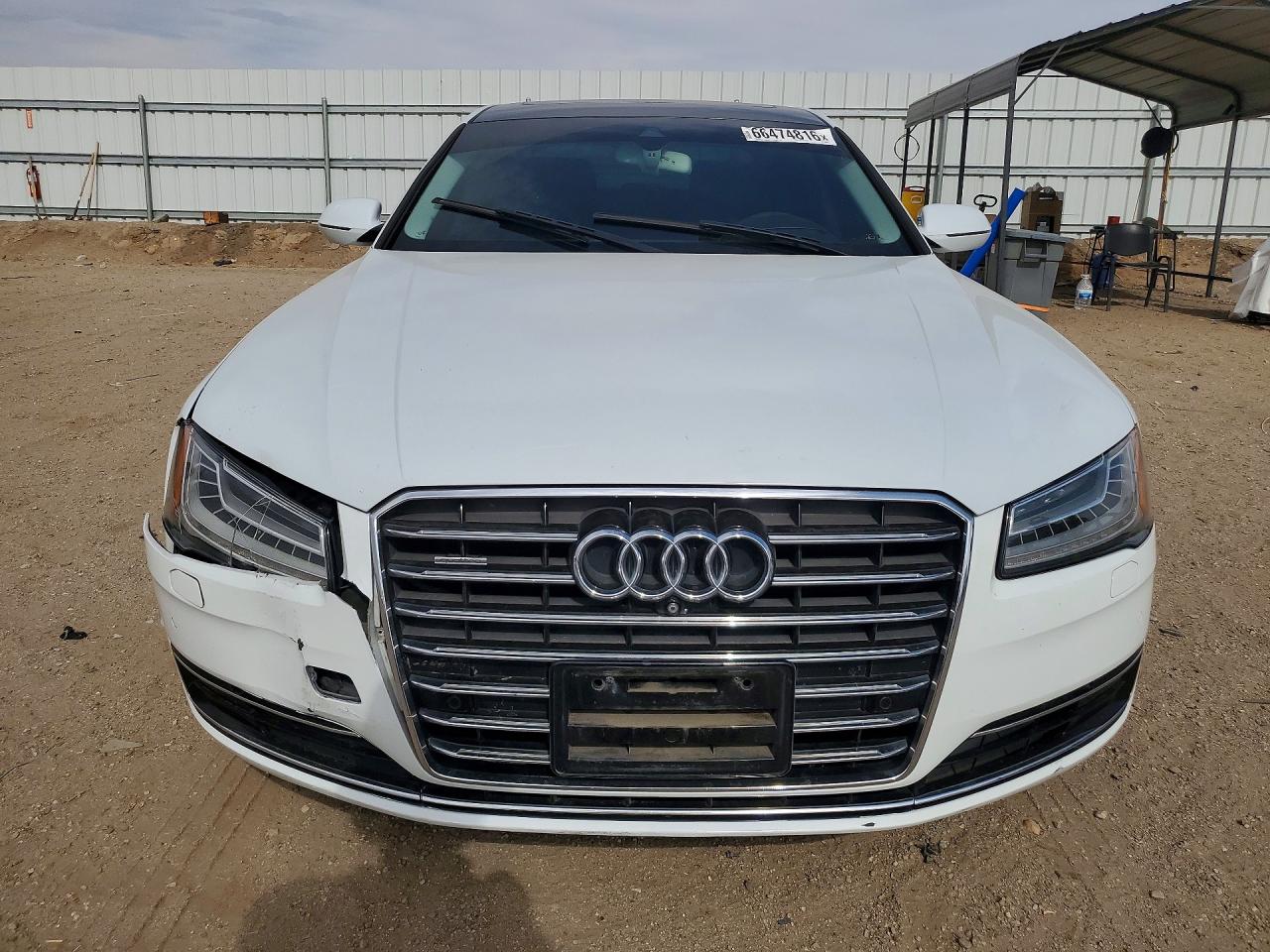 2015 Audi A8 L Quattro White vin: WAU3GAFD7FN006296