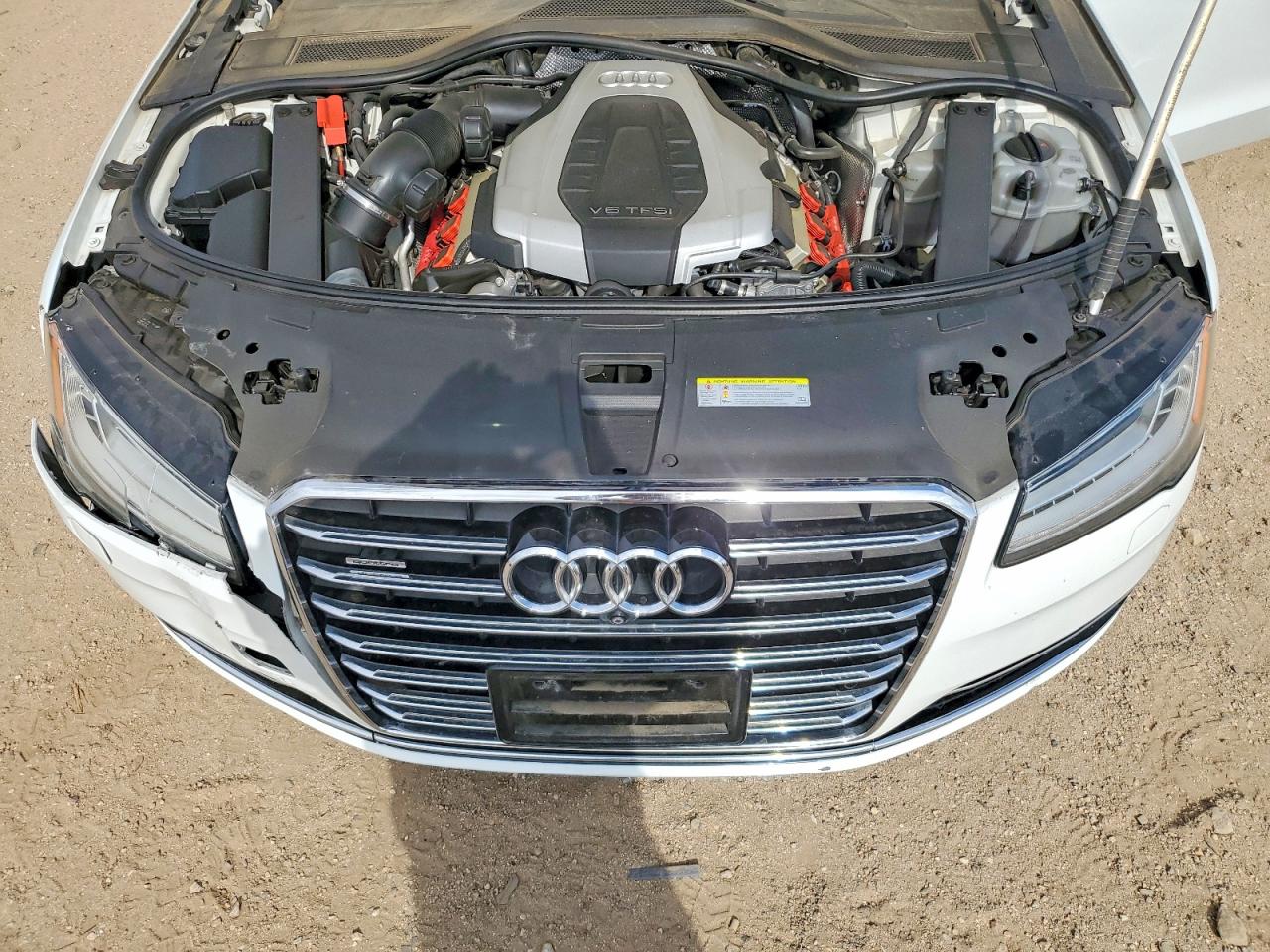 2015 Audi A8 L Quattro White vin: WAU3GAFD7FN006296