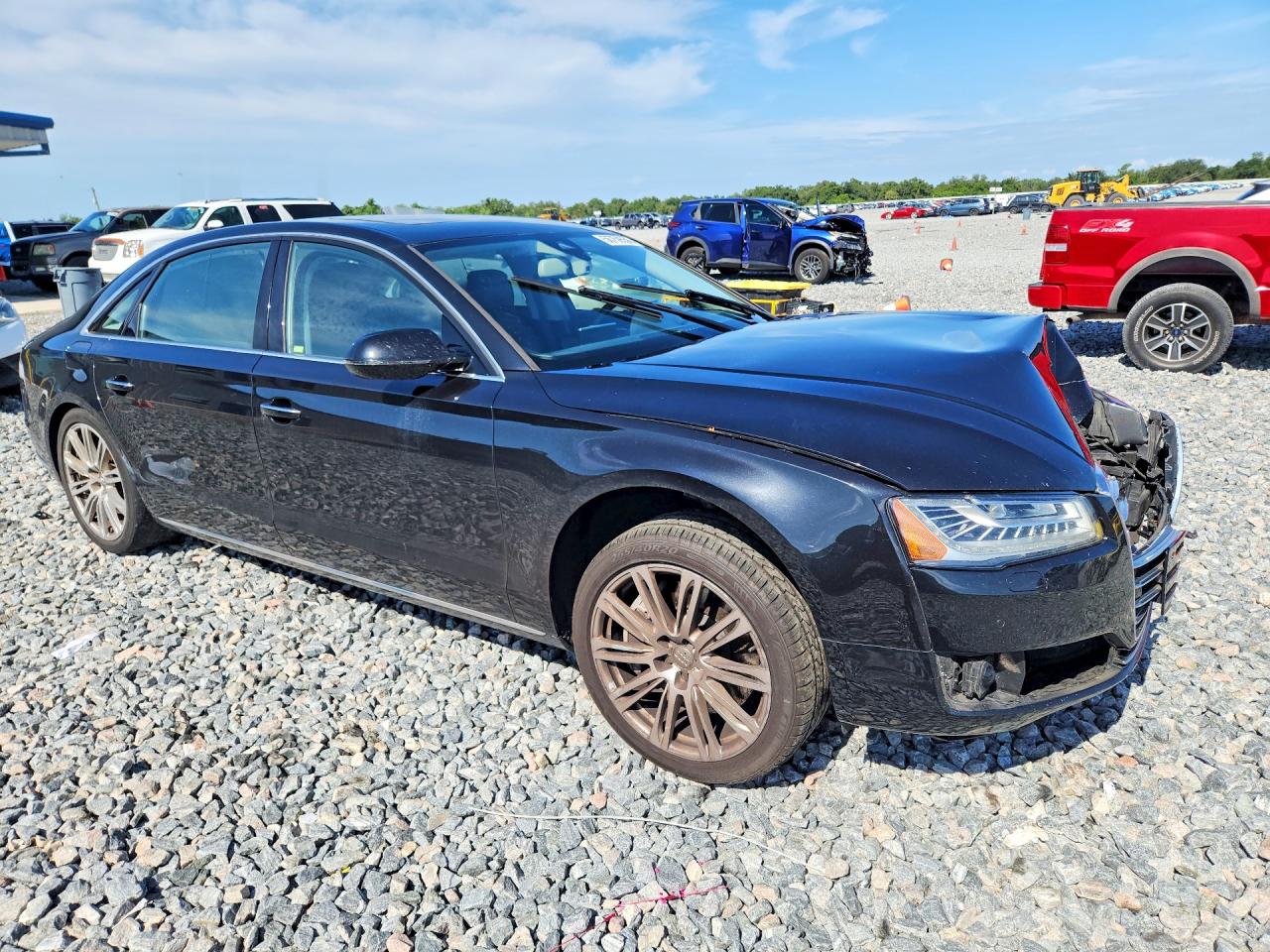 2015 Audi A8 L Quattro Black vin: WAU3GAFD8FN016898