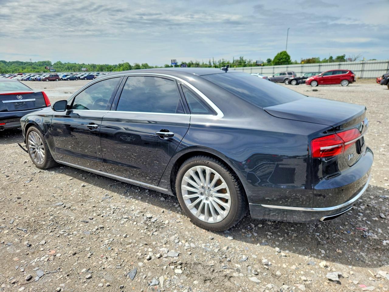 2015 Audi A8 L Quattro Black vin: WAU3GAFD9FN041308