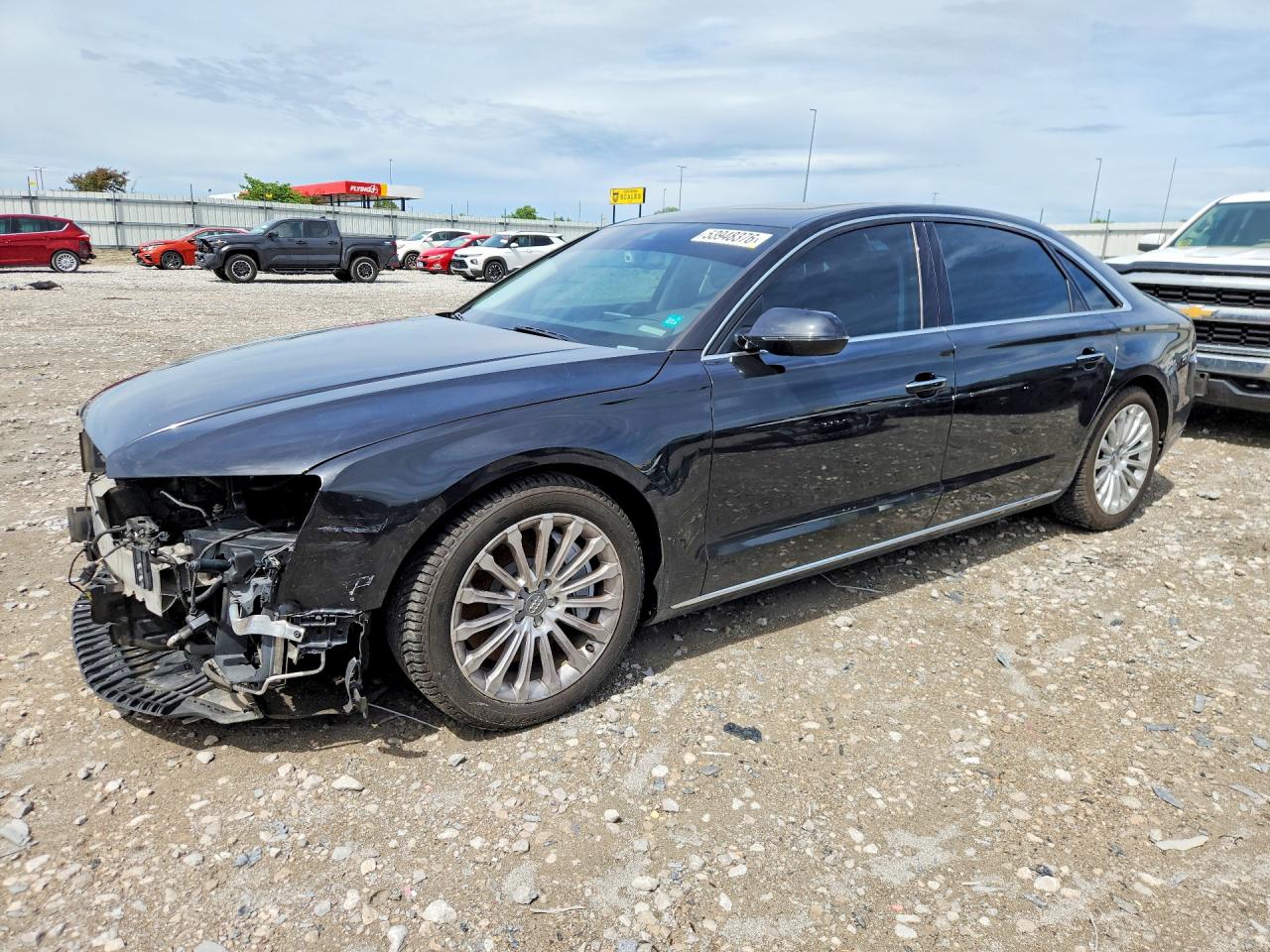 2015 Audi A8 L Quattro Black vin: WAU3GAFD9FN041308