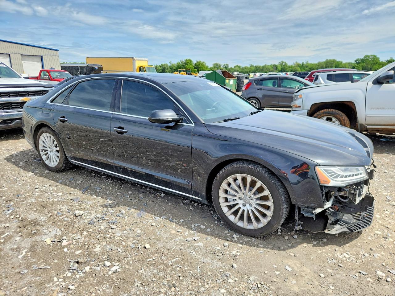 2015 Audi A8 L Quattro Black vin: WAU3GAFD9FN041308