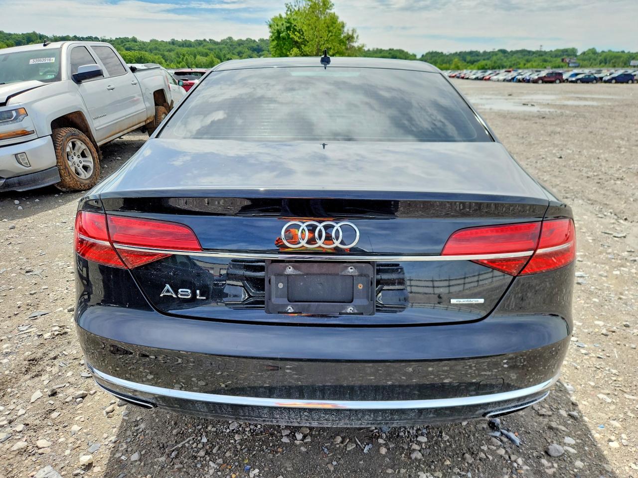 2015 Audi A8 L Quattro Black vin: WAU3GAFD9FN041308