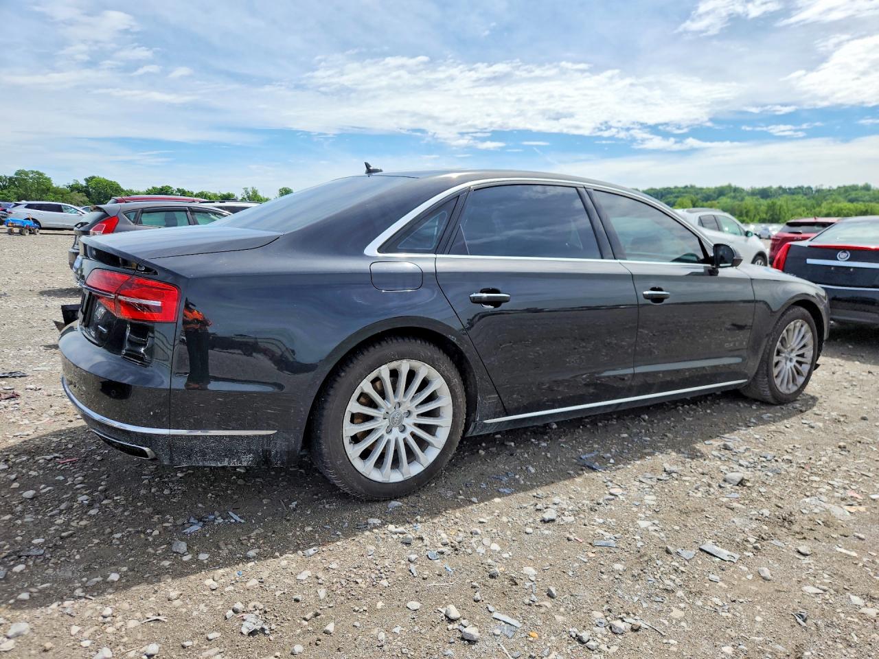 2015 Audi A8 L Quattro Black vin: WAU3GAFD9FN041308