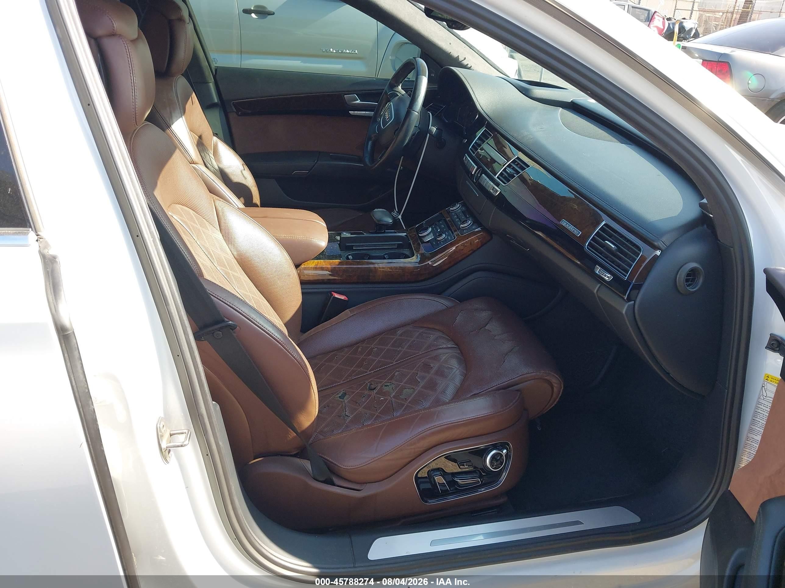2015 Audi A8 L 3.0t White vin: WAU3GAFDXFN001299