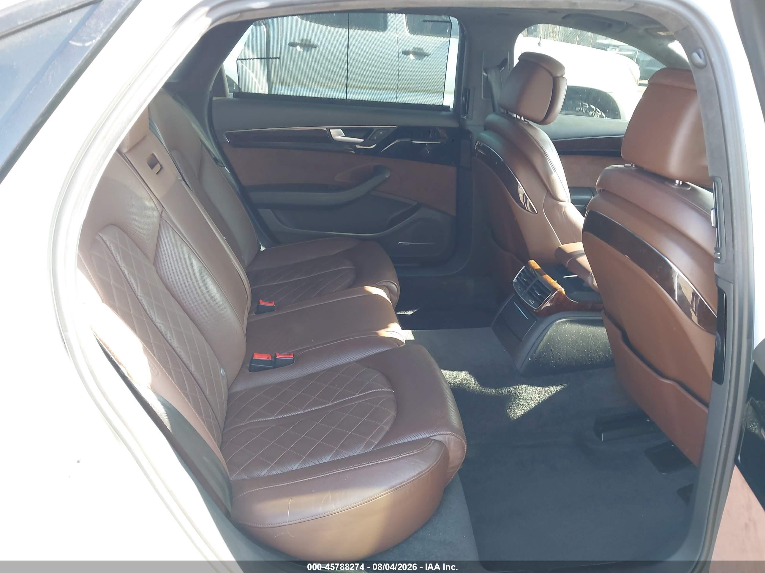 2015 Audi A8 L 3.0t White vin: WAU3GAFDXFN001299