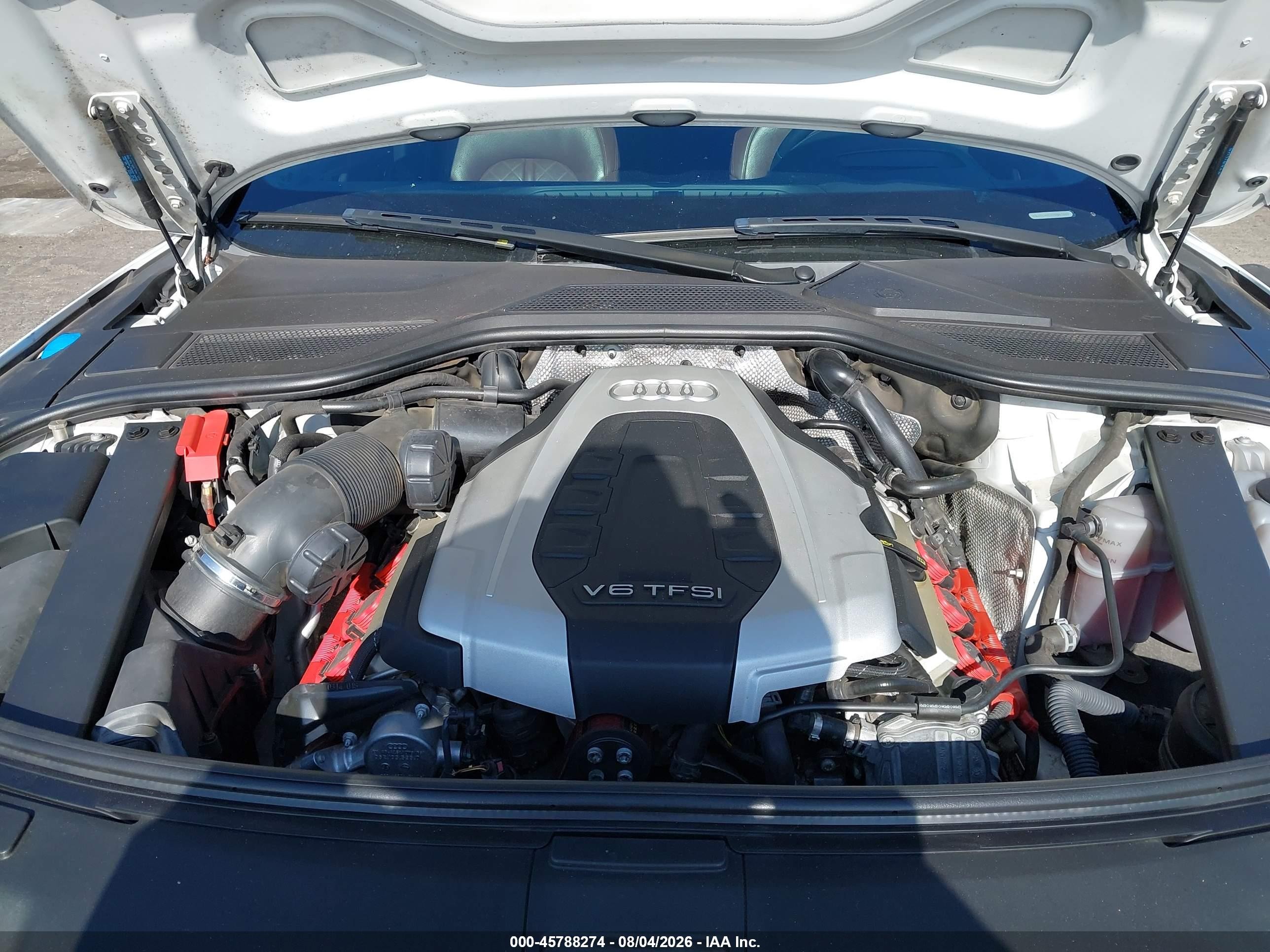 2015 Audi A8 L 3.0t White vin: WAU3GAFDXFN001299