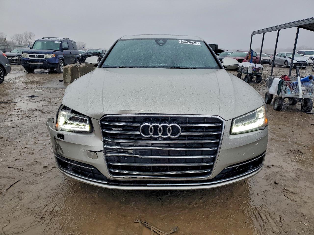 2015 Audi A8 L Quattro Серебряный vin: WAU3GAFDXFN009211