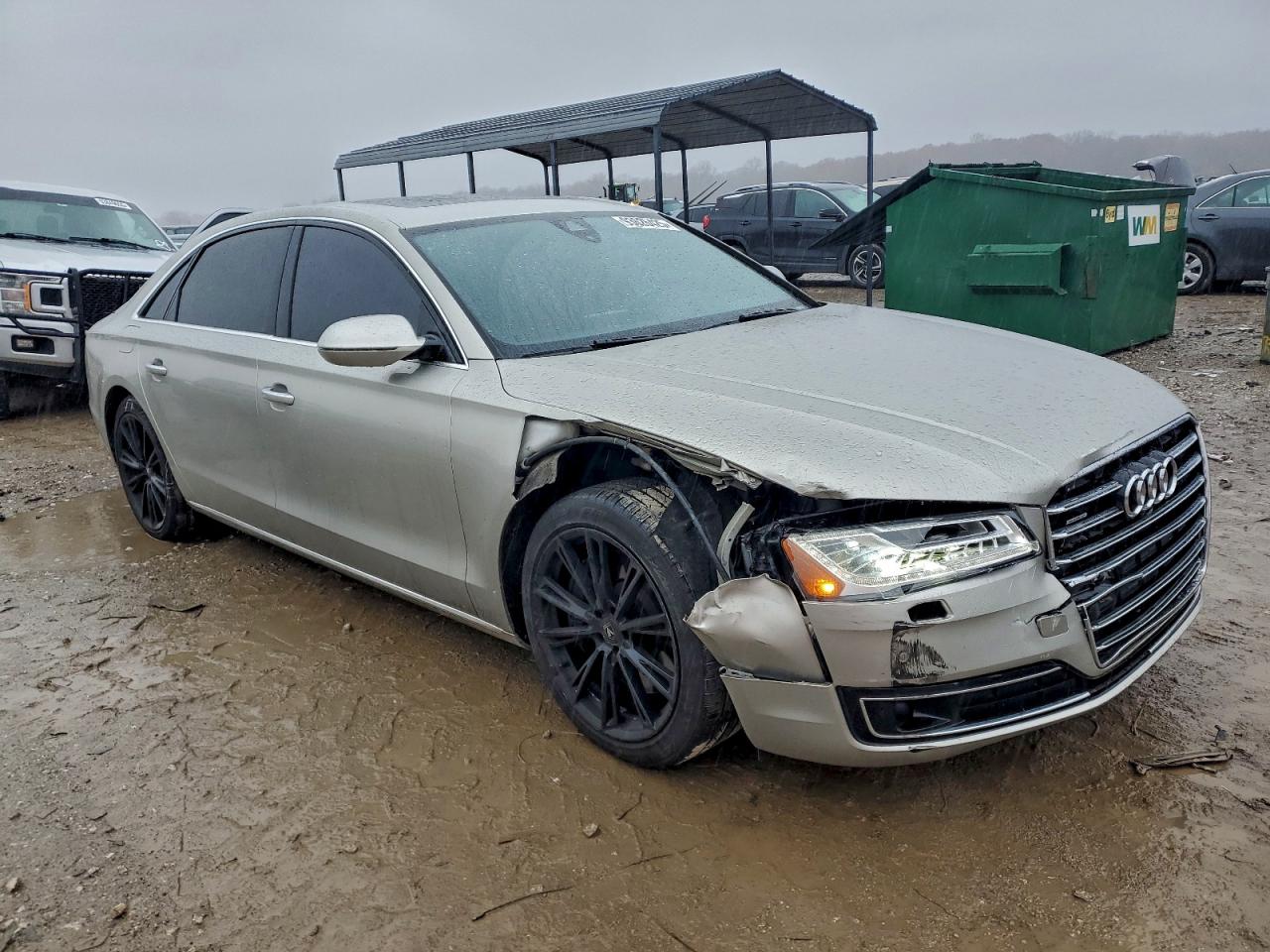 2015 Audi A8 L Quattro Серебряный vin: WAU3GAFDXFN009211