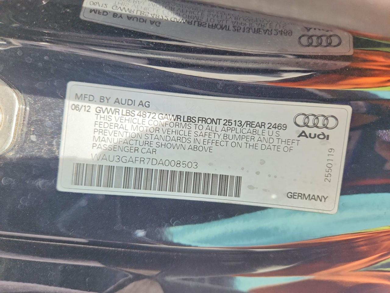 2013 Audi S5 Prestige Black vin: WAU3GAFR7DA008503