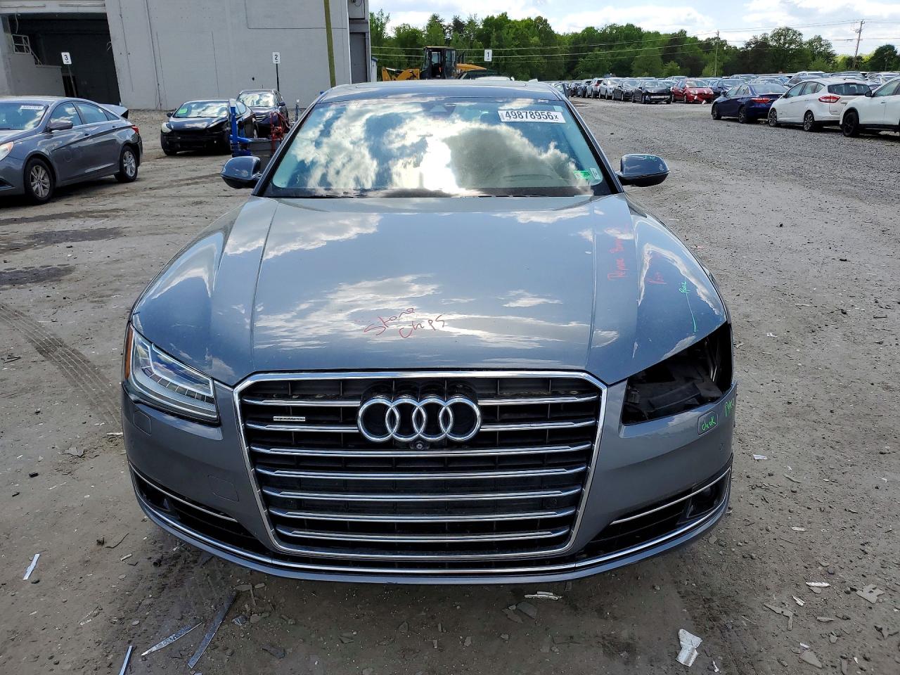 2015 Audi A8 L Tdi Quattro Gray vin: WAU3MAFD3FN002481