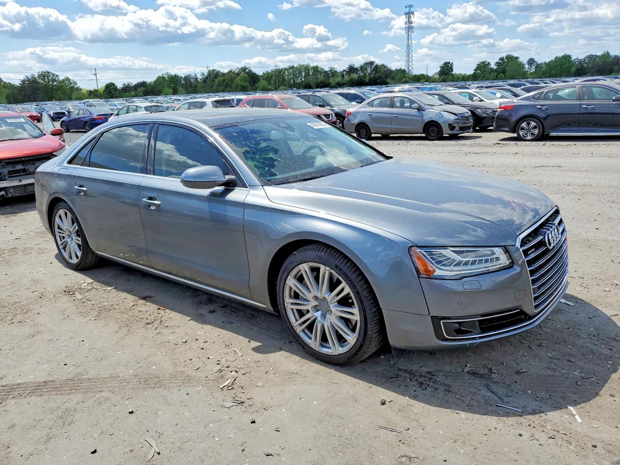 2015 Audi A8 L Tdi Quattro Gray vin: WAU3MAFD3FN002481