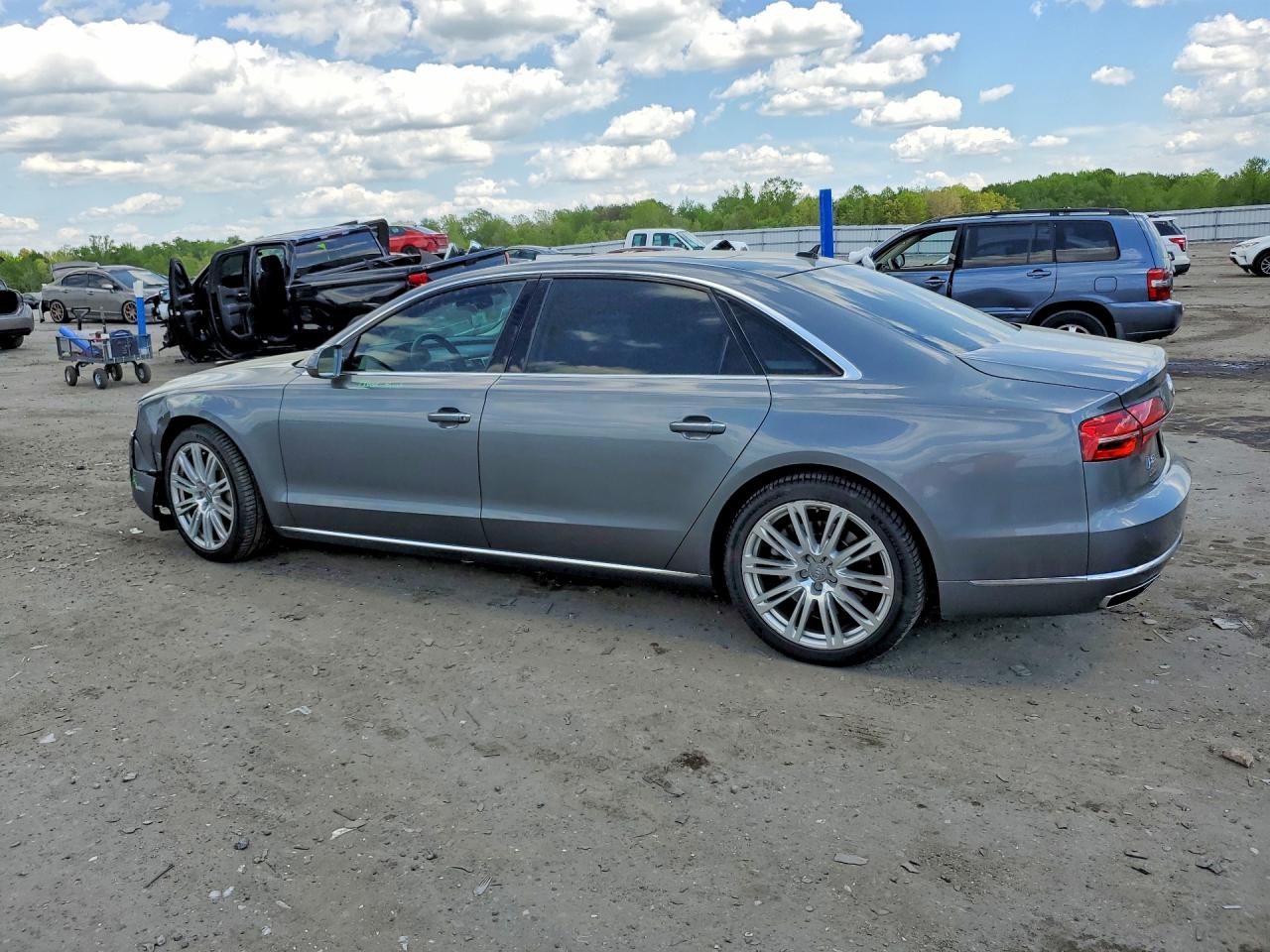 2015 Audi A8 L Tdi Quattro Gray vin: WAU3MAFD3FN002481