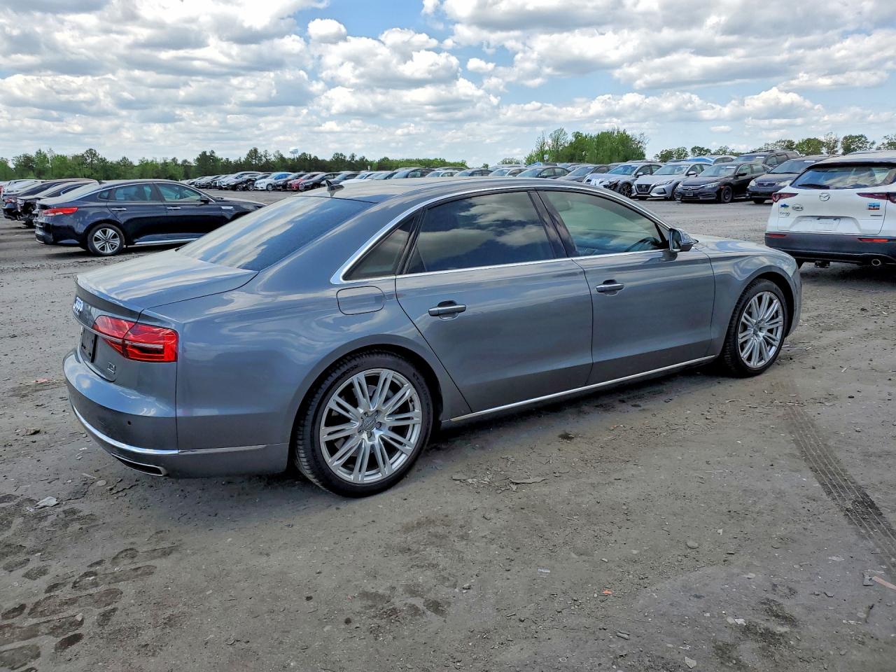2015 Audi A8 L Tdi Quattro Gray vin: WAU3MAFD3FN002481