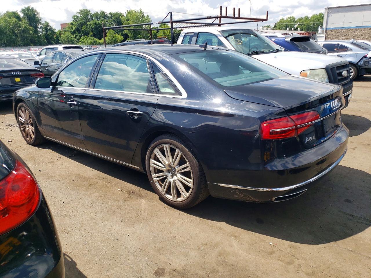 2015 Audi A8 L Tdi Quattro Black vin: WAU3MAFDXFN002221