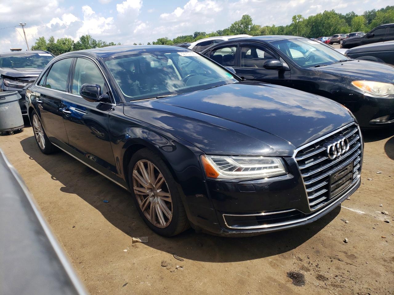2015 Audi A8 L Tdi Quattro Black vin: WAU3MAFDXFN002221