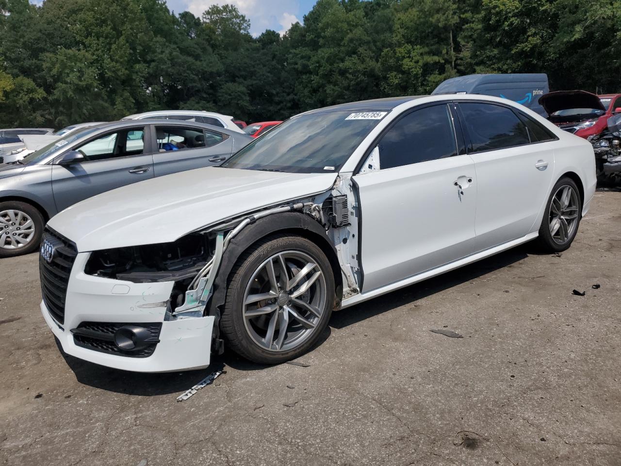2017 Audi A8 L Quattro White vin: WAU43AFD6HN019804