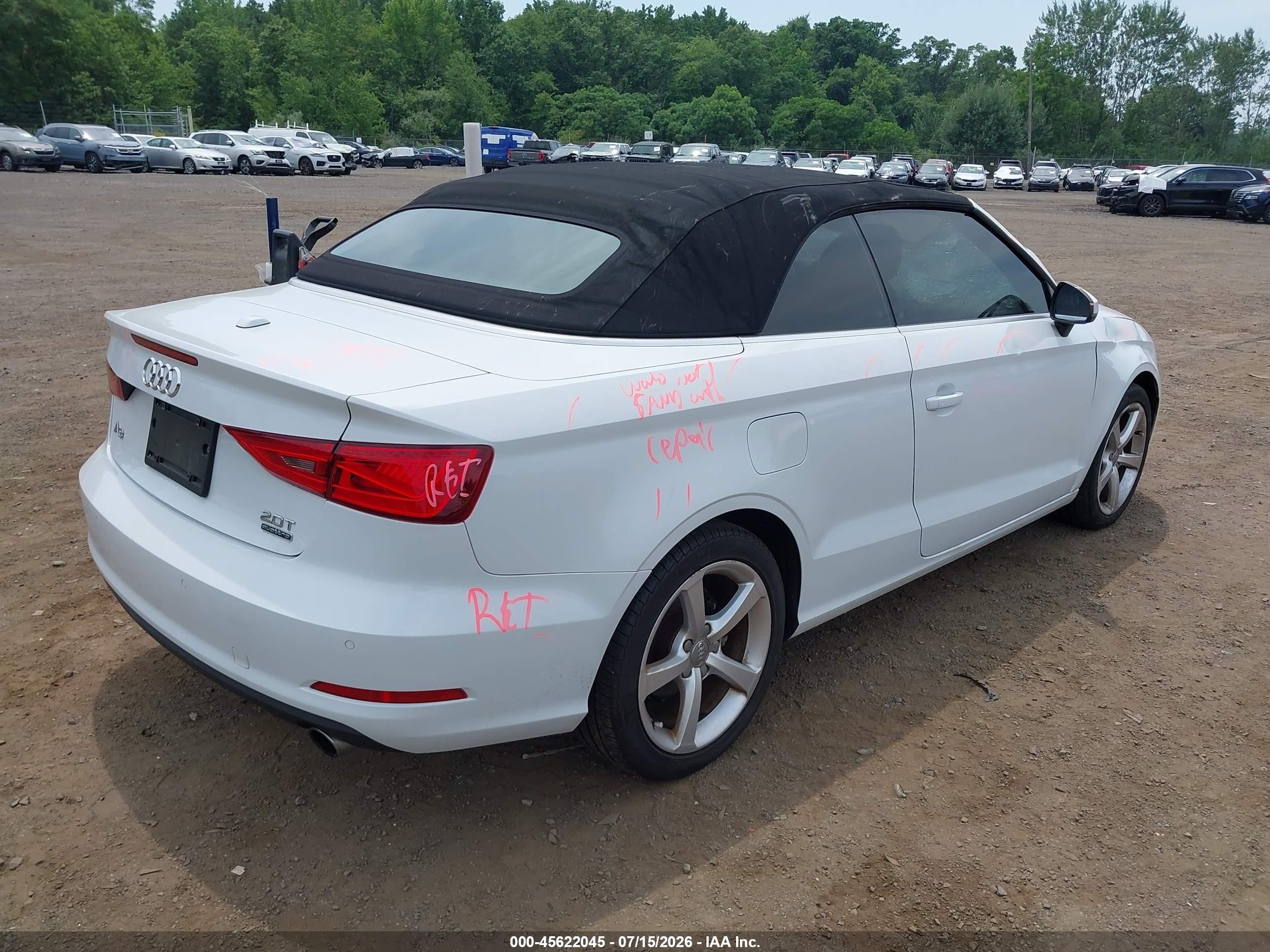 2015 Audi A3 2.0t Premium White vin: WAU7FLFF1F1081357