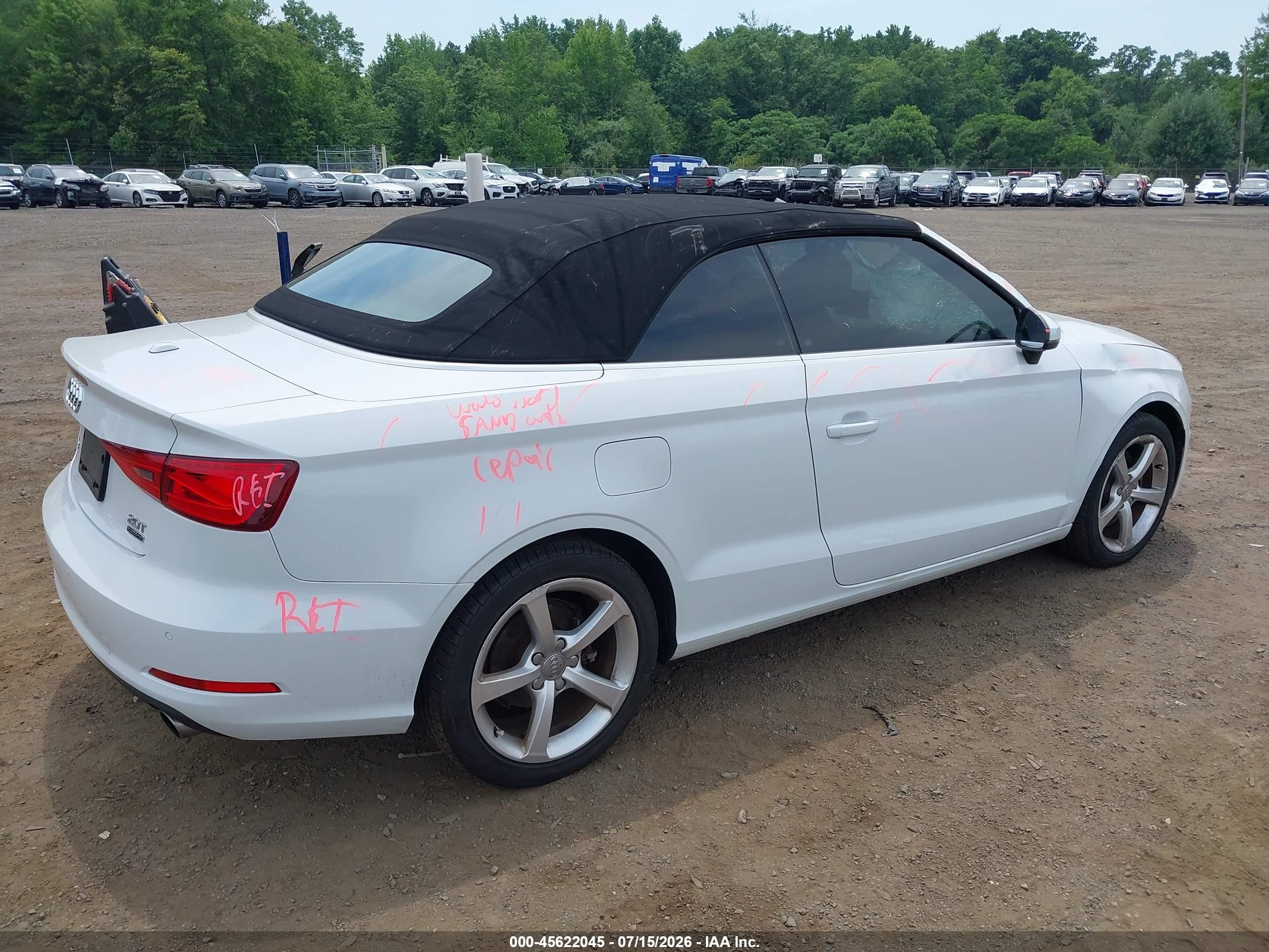 2015 Audi A3 2.0t Premium White vin: WAU7FLFF1F1081357