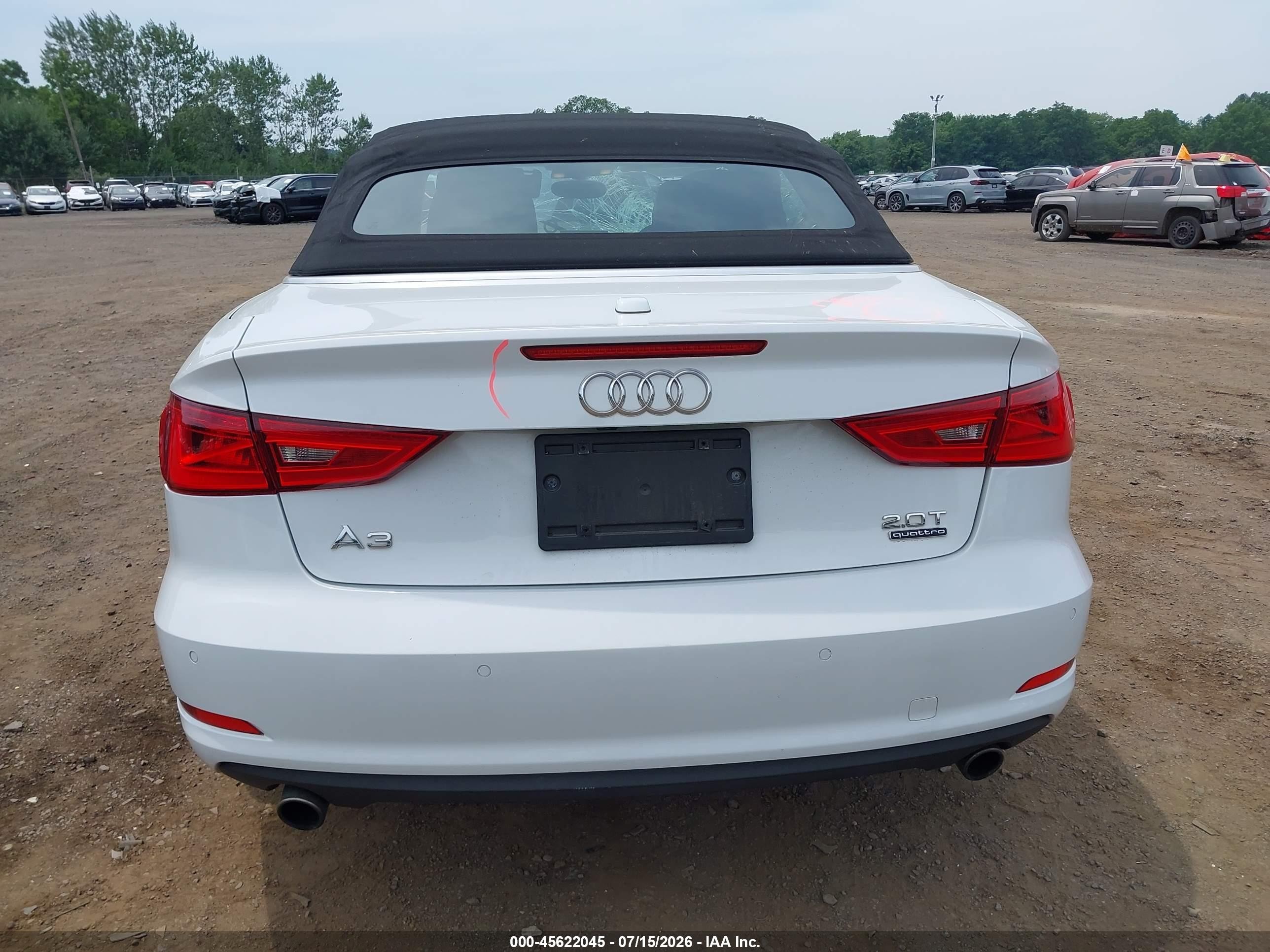 2015 Audi A3 2.0t Premium White vin: WAU7FLFF1F1081357
