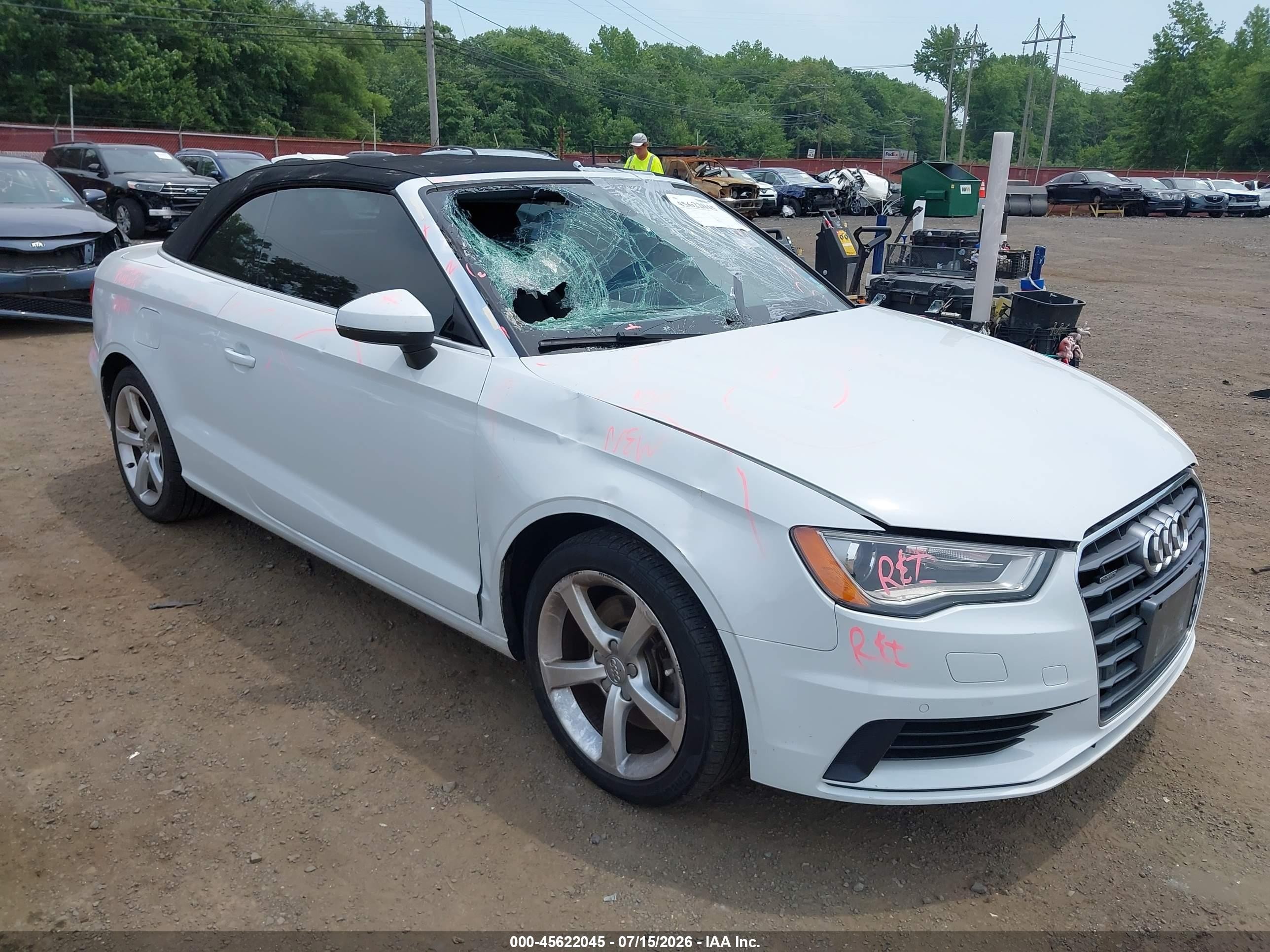 2015 Audi A3 2.0t Premium White vin: WAU7FLFF1F1081357