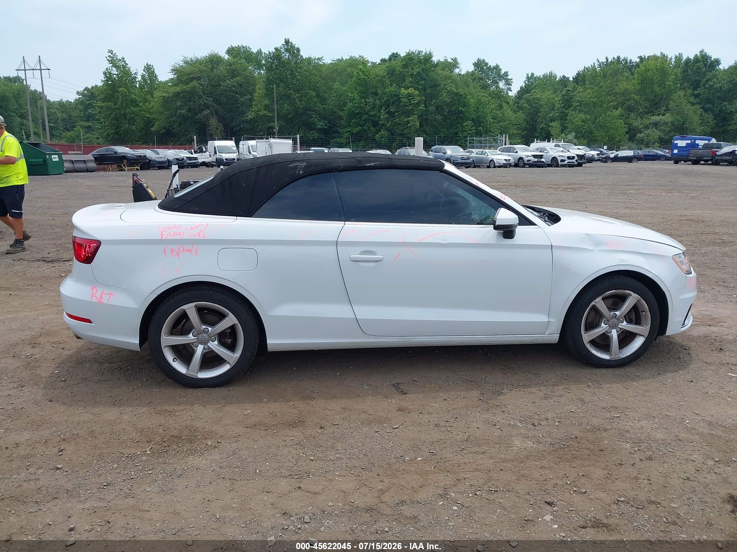2015 Audi A3 2.0t Premium White vin: WAU7FLFF1F1081357