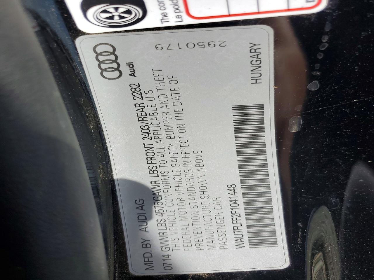 2015 Audi A3 Premium Black vin: WAU7FLFF2F1041448
