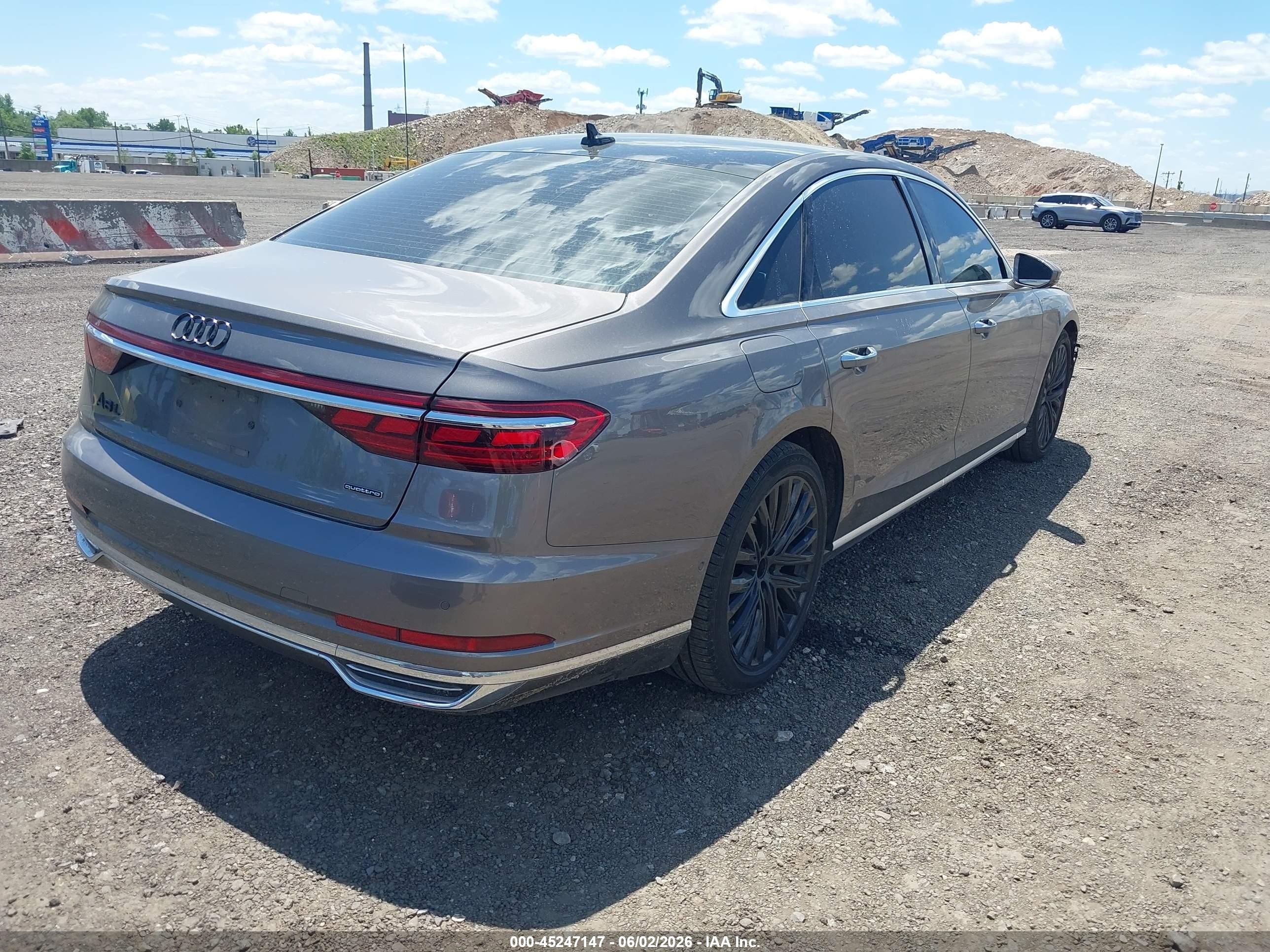 2019 Audi A8 L 55 Gray vin: WAU8DAF81KN009920