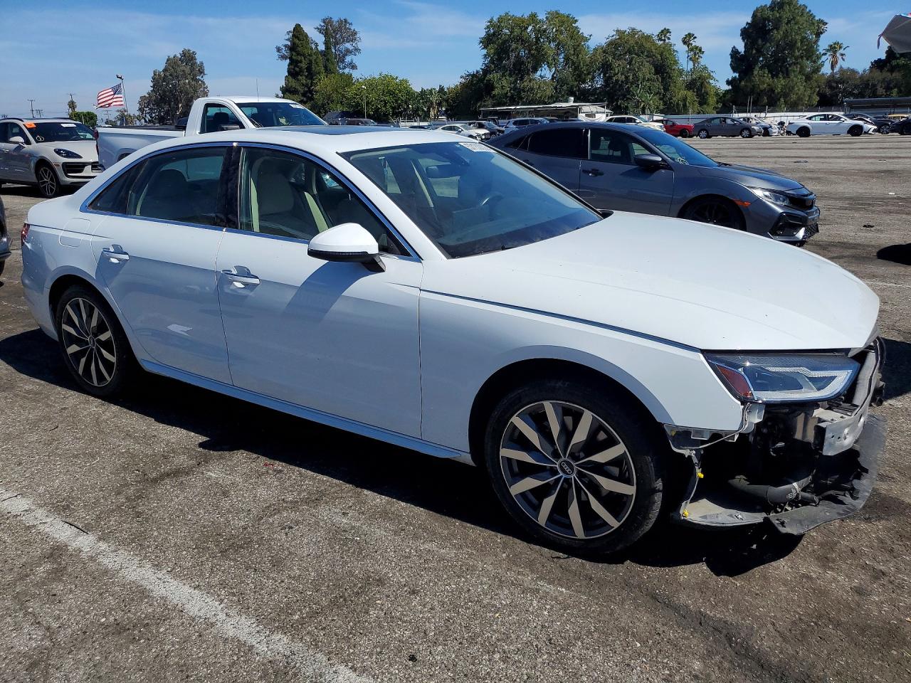 2021 Audi A4 Premium 40 White vin: WAUABAF41MN007477
