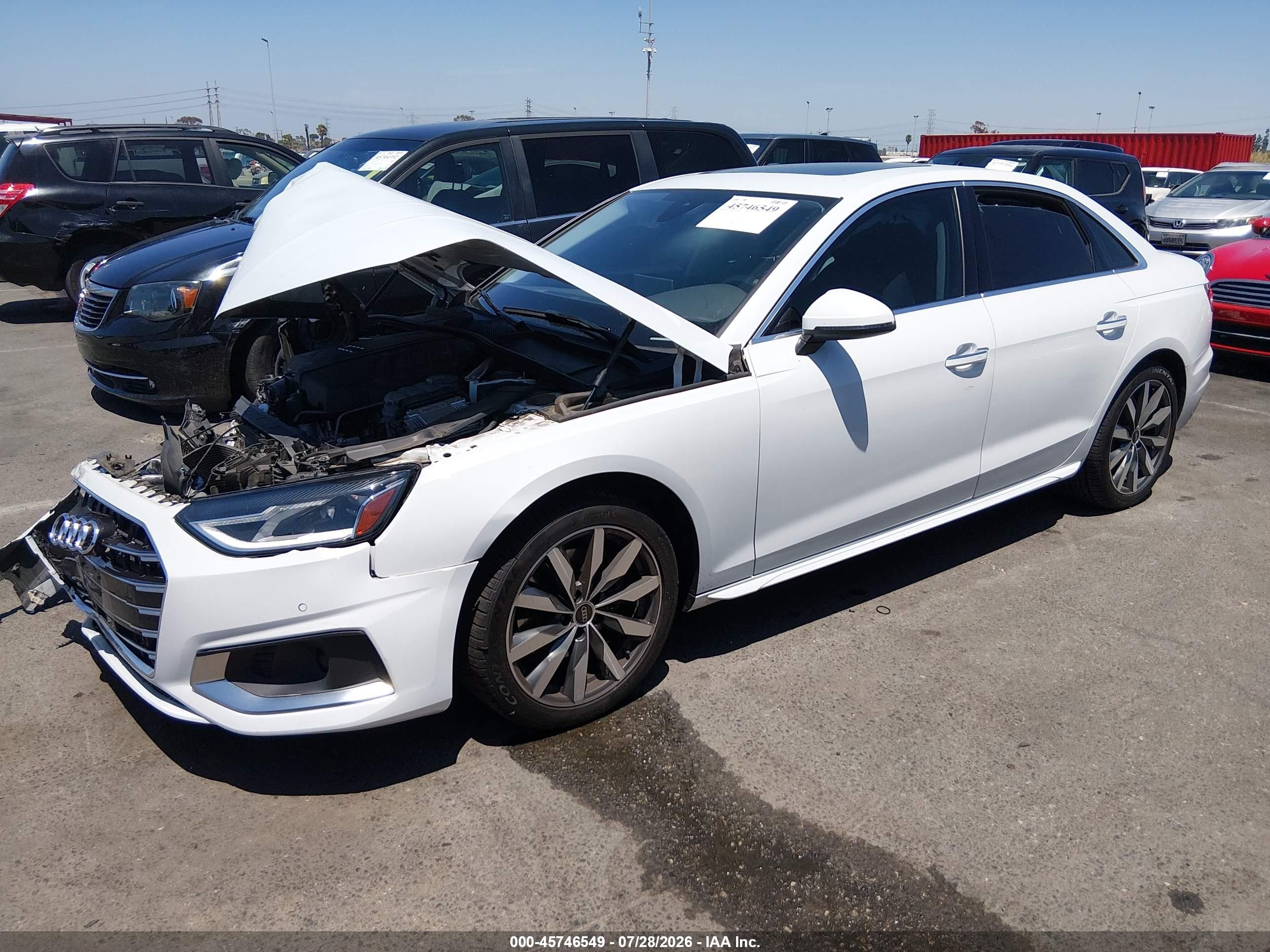 2021 Audi A4 Premium 40 Tfsi Quattro S Tronic Белый vin: WAUABAF49MA035521