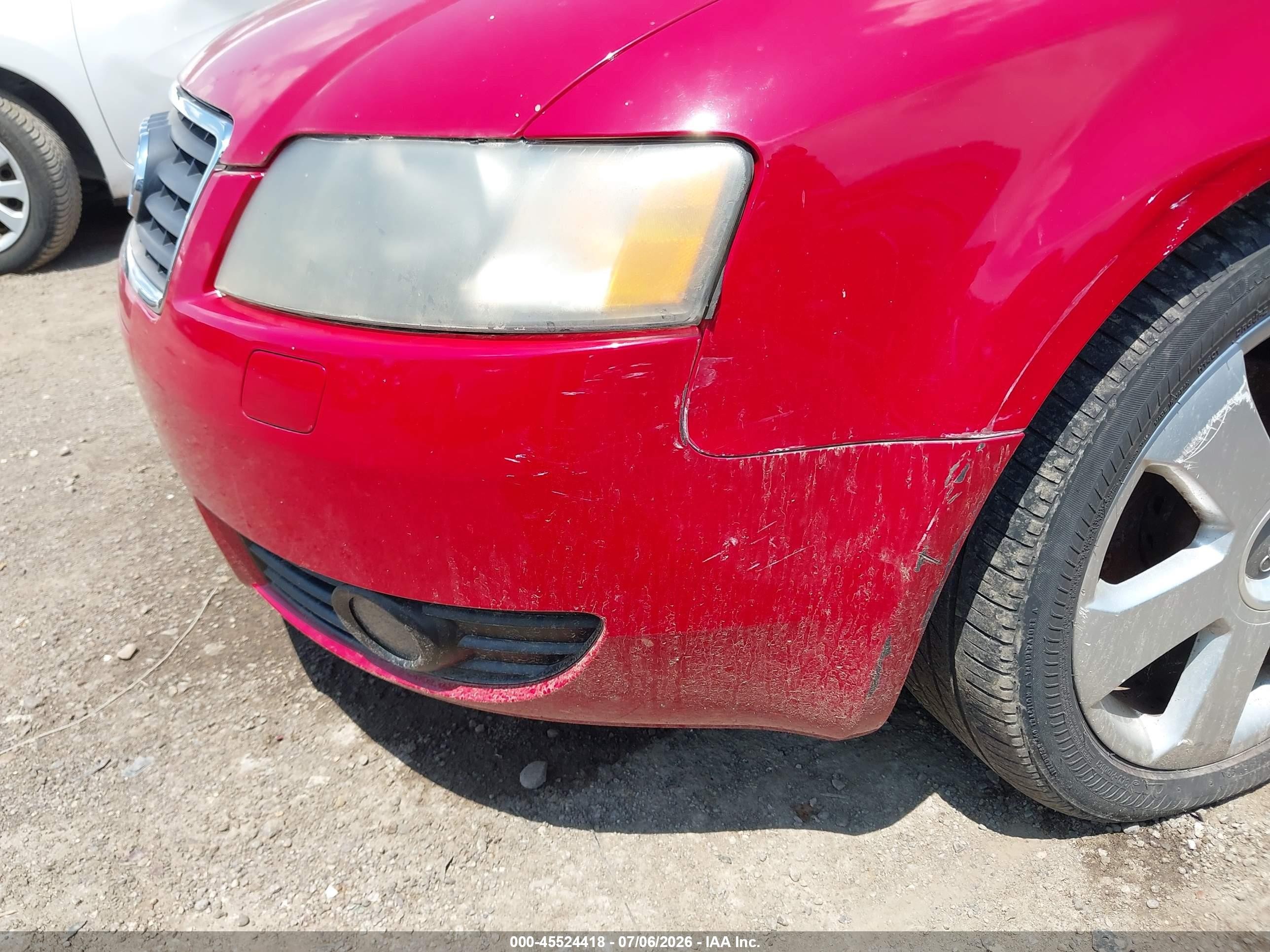 2004 Audi A4 1.8t Red vin: WAUAC48H04K010211
