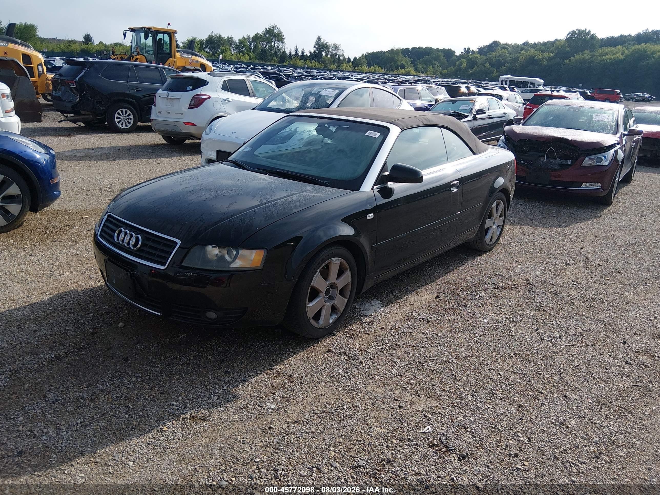 2004 Audi A4 1.8t Black vin: WAUAC48H24K010937