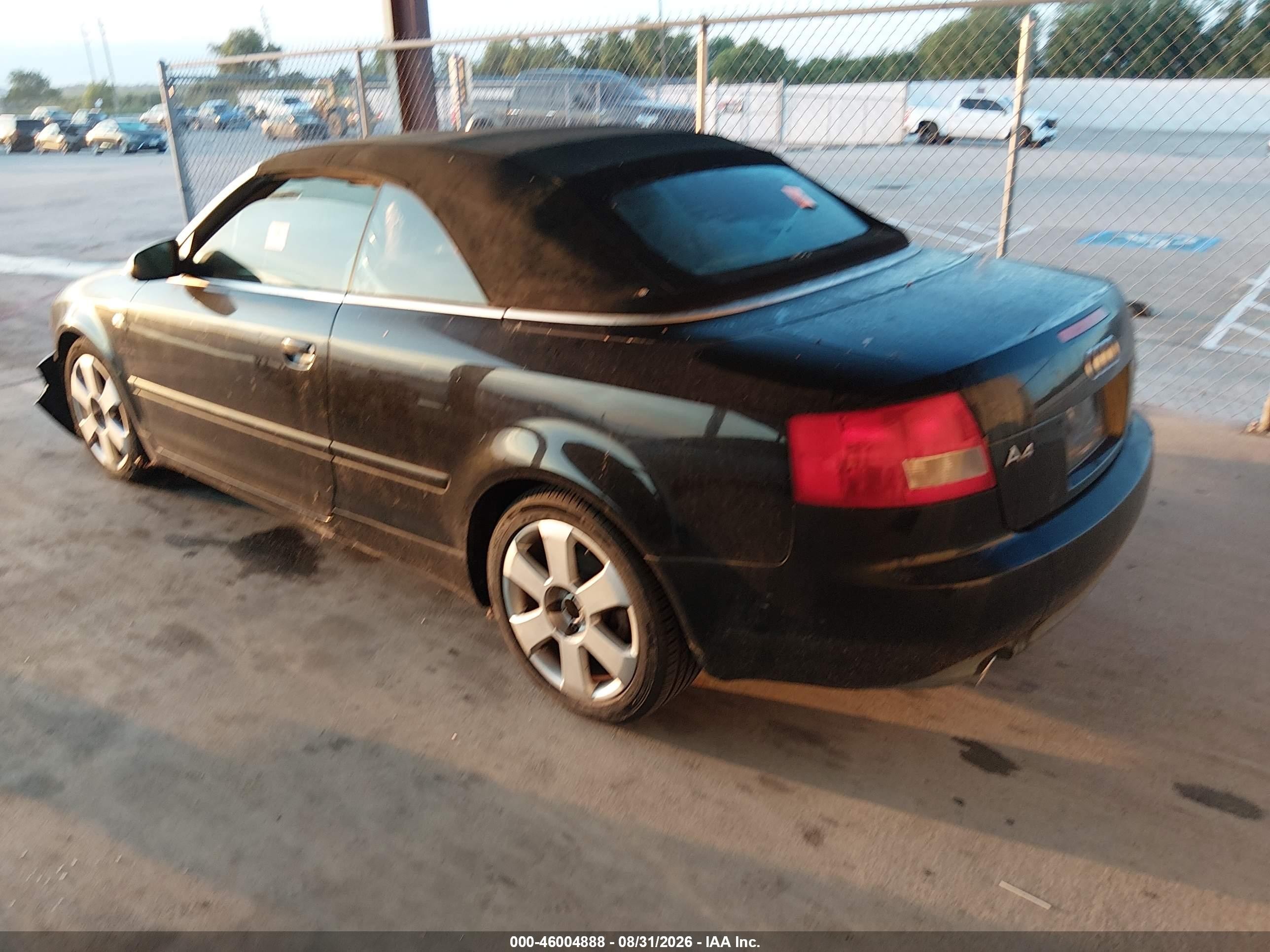 2004 Audi A4 1.8t Черный vin: WAUAC48H44K015878