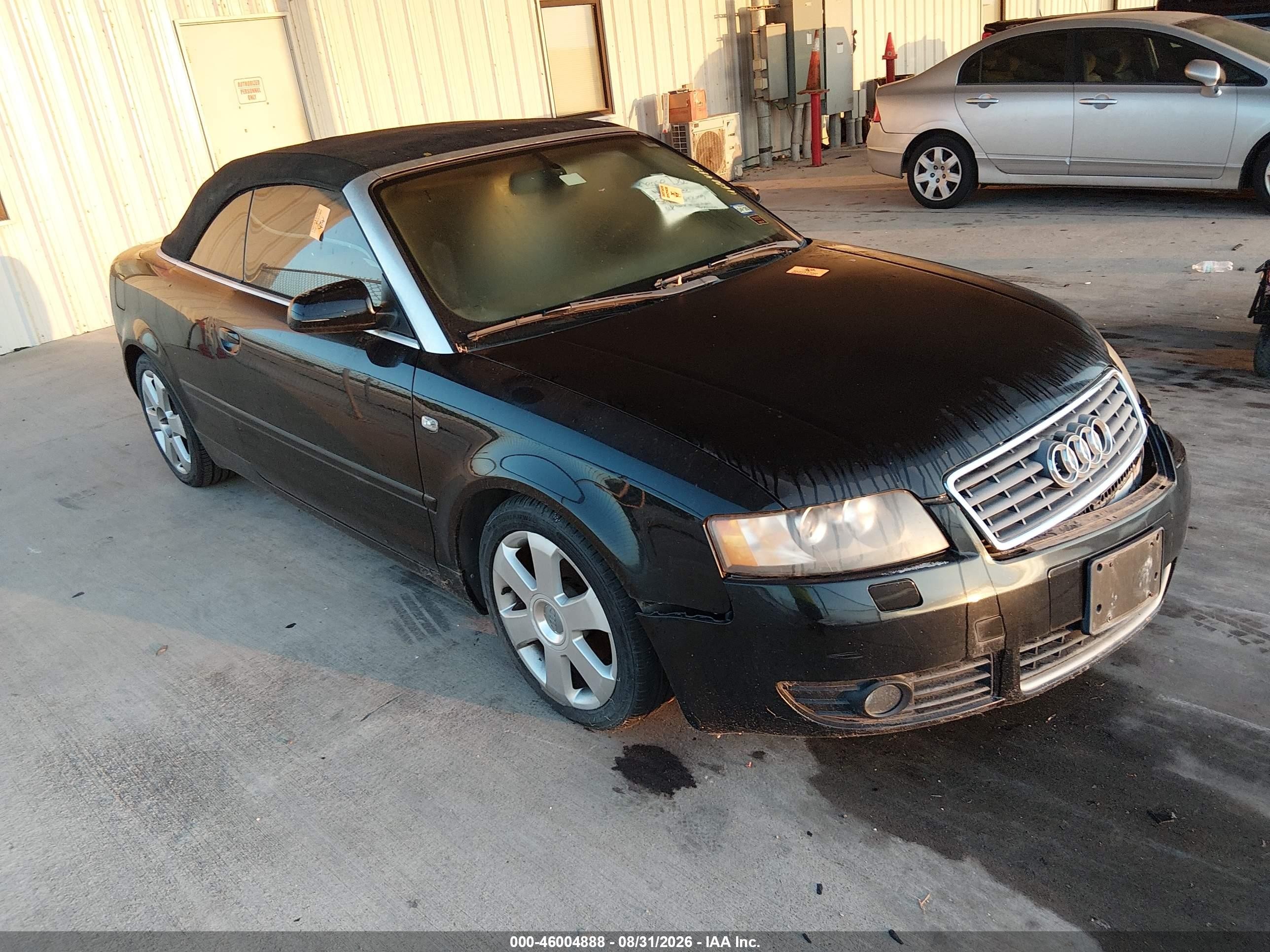 2004 Audi A4 1.8t Черный vin: WAUAC48H44K015878