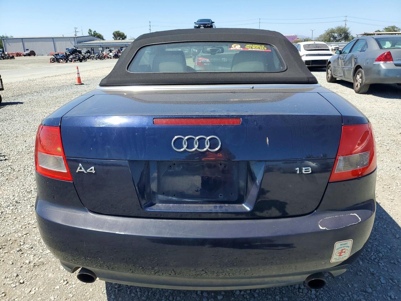2006 Audi A4 1.8 Cabriolet Blue vin: WAUAC48H46K004933