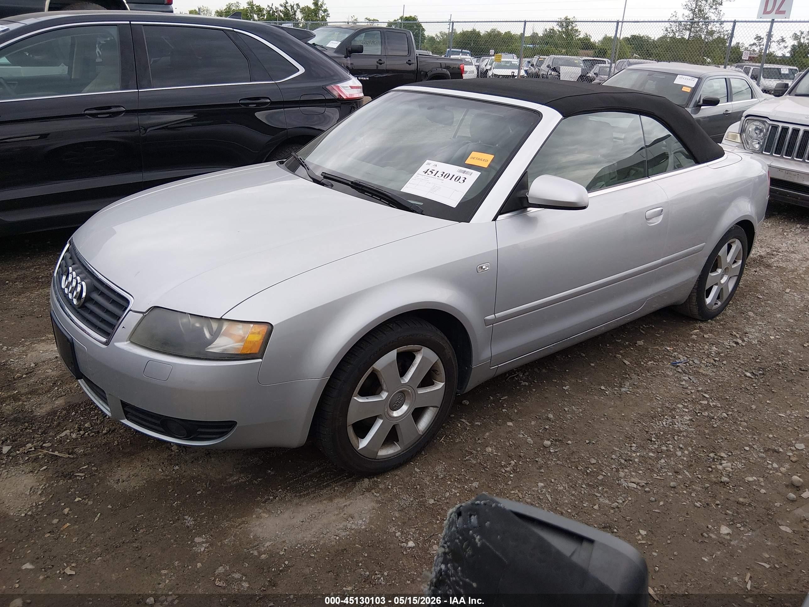 2005 Audi A4 1.8t Silver vin: WAUAC48H55K019245