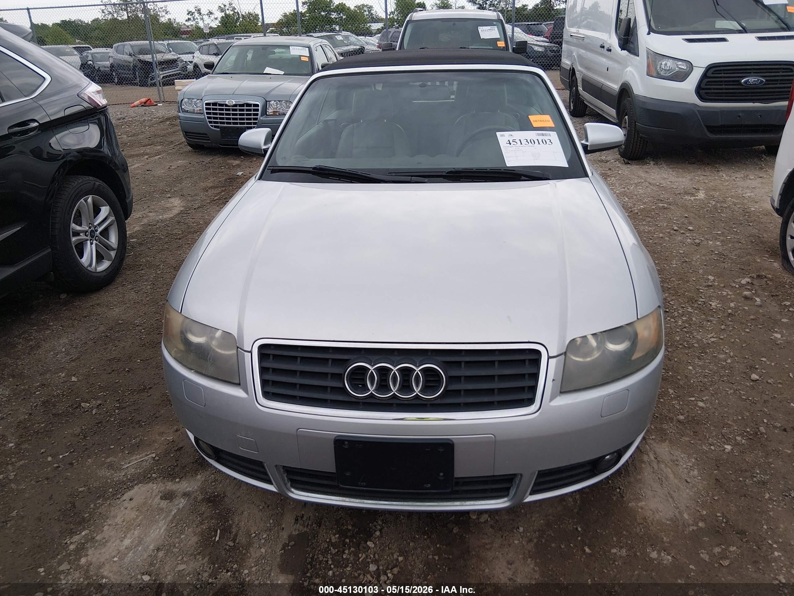 2005 Audi A4 1.8t Silver vin: WAUAC48H55K019245
