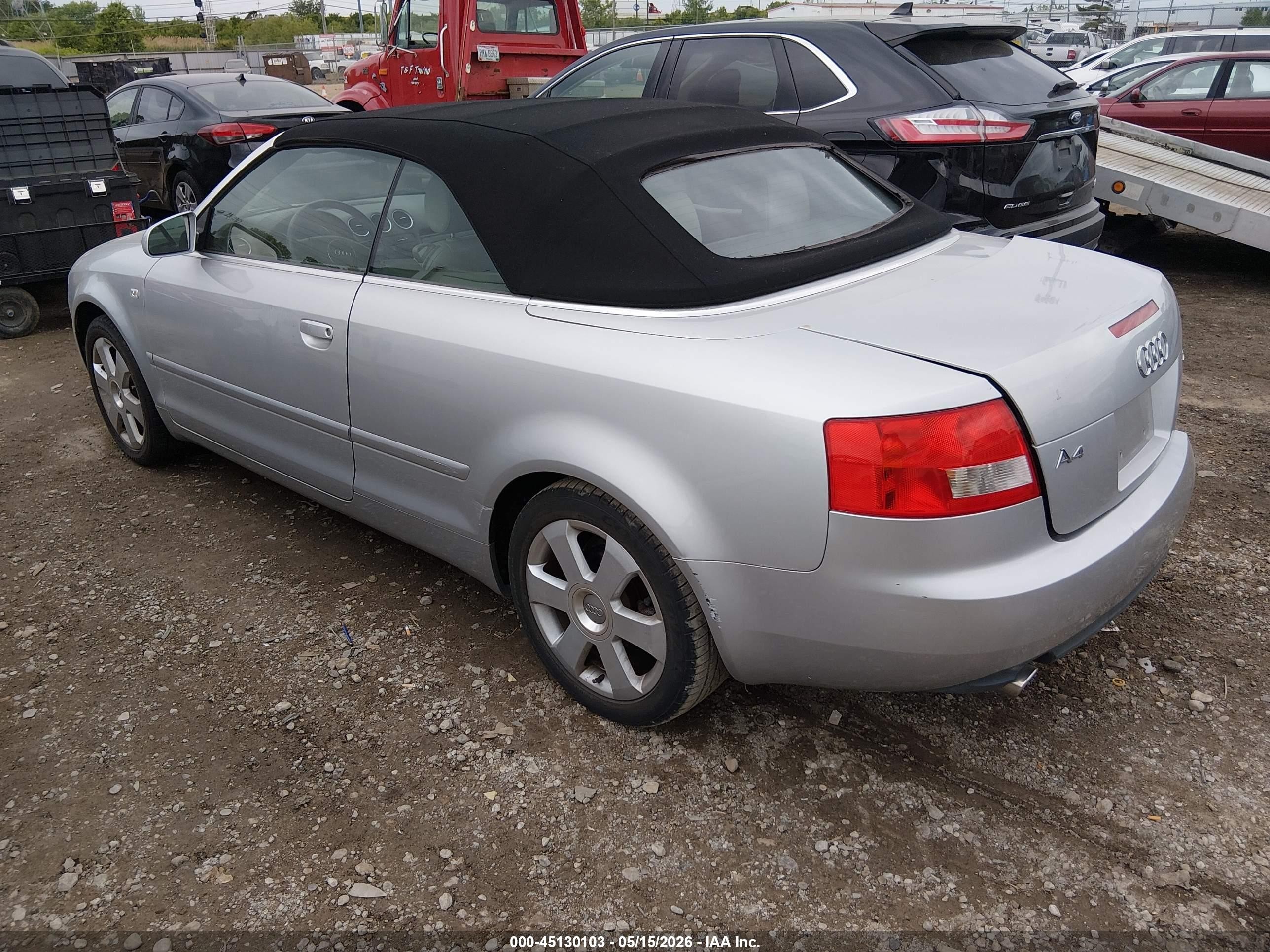 2005 Audi A4 1.8t Silver vin: WAUAC48H55K019245