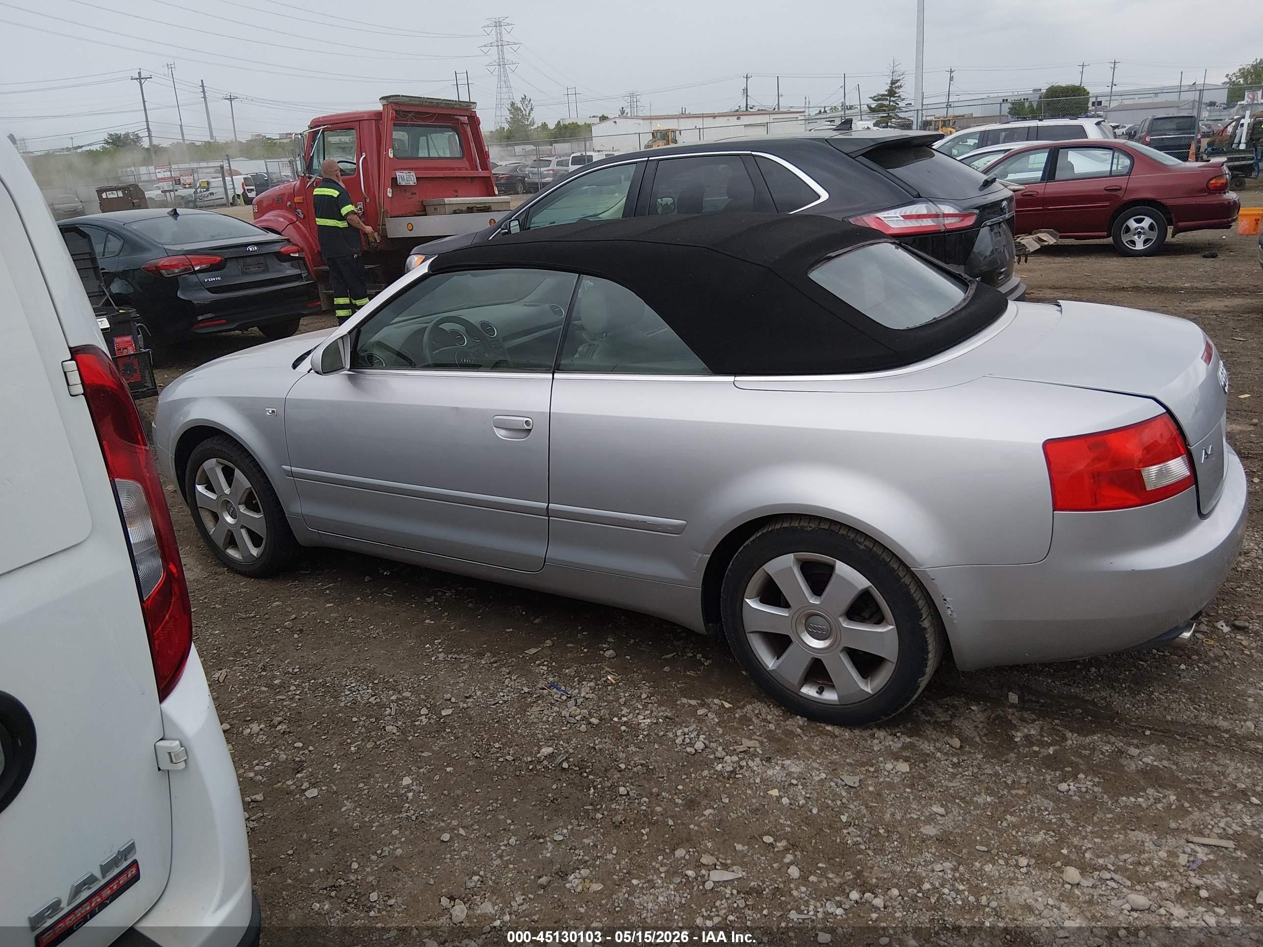 2005 Audi A4 1.8t Silver vin: WAUAC48H55K019245