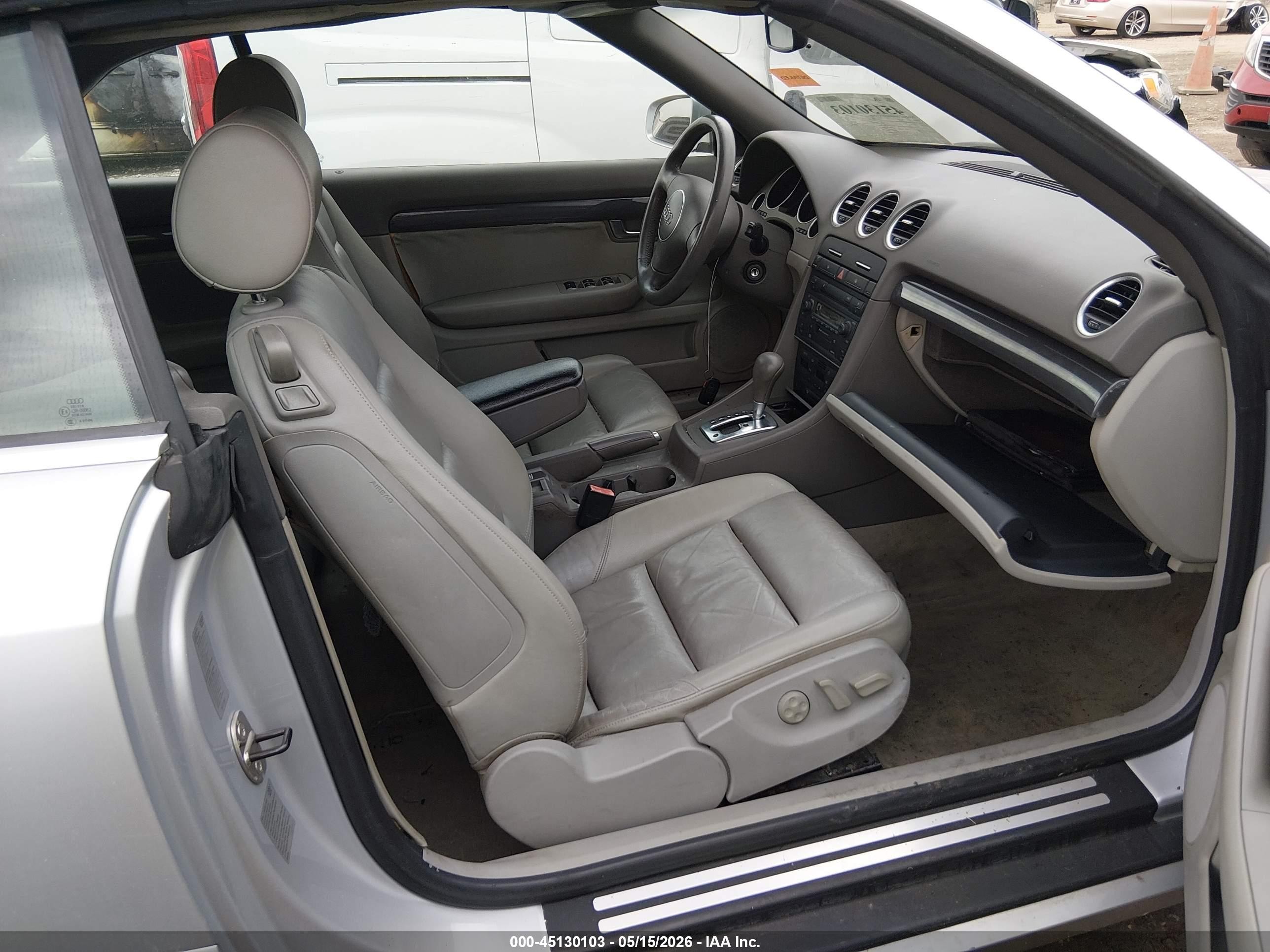 2005 Audi A4 1.8t Silver vin: WAUAC48H55K019245