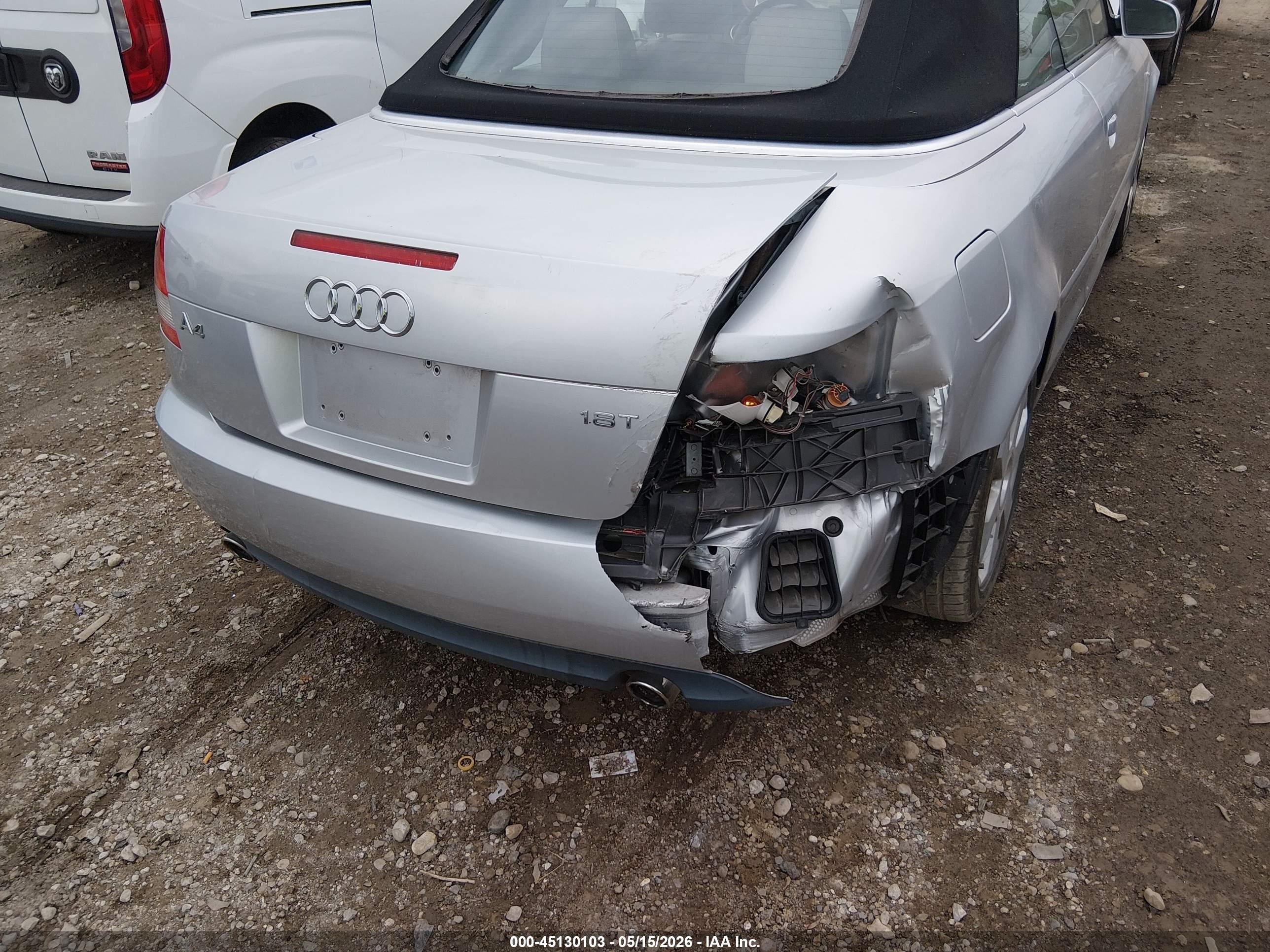 2005 Audi A4 1.8t Silver vin: WAUAC48H55K019245