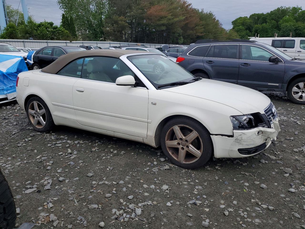 2005 Audi A4 1.8 Cabriolet Белый vin: WAUAC48H85K006957