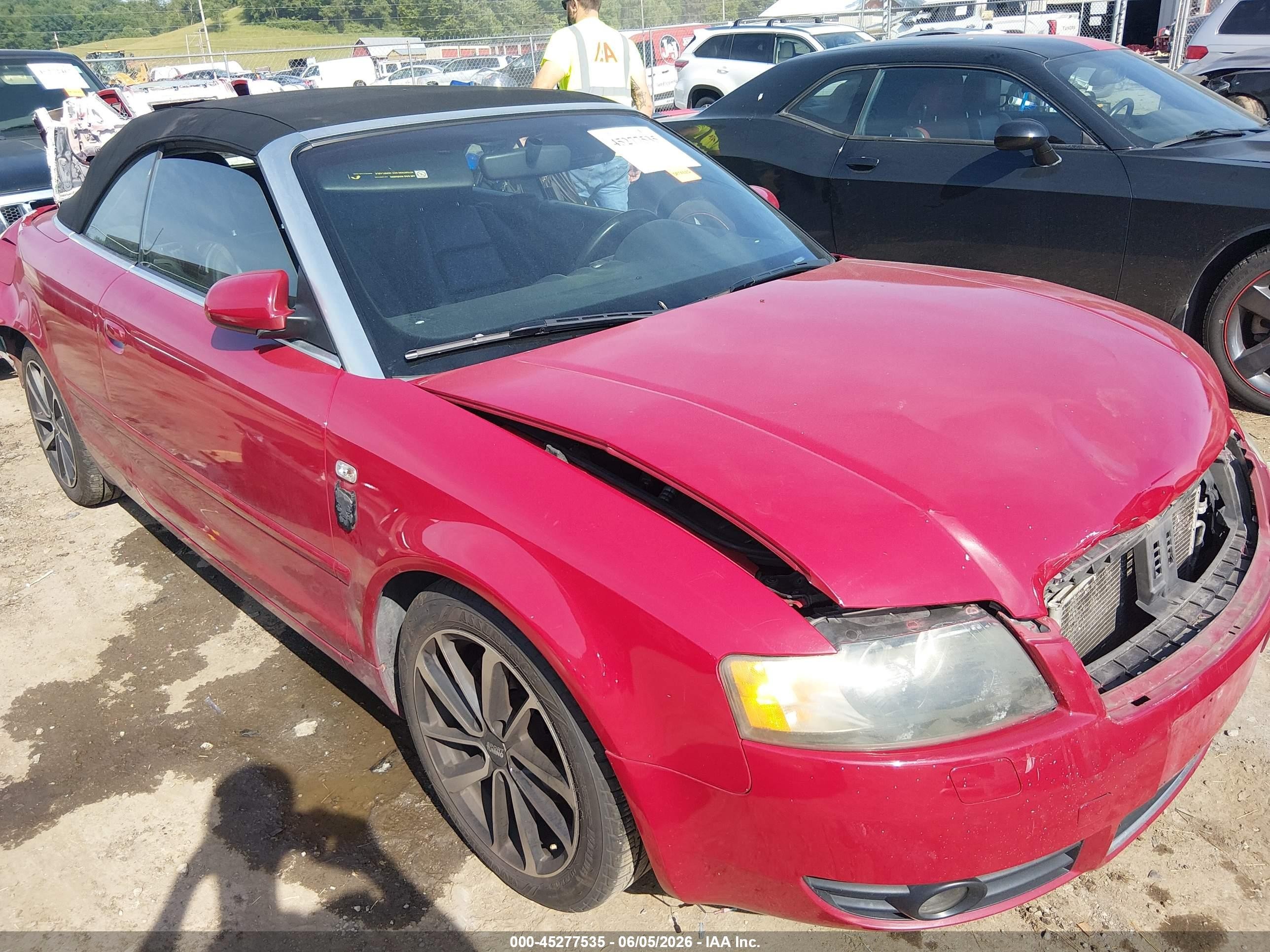 2005 Audi A4 1.8t Красный vin: WAUAC48H95K008622