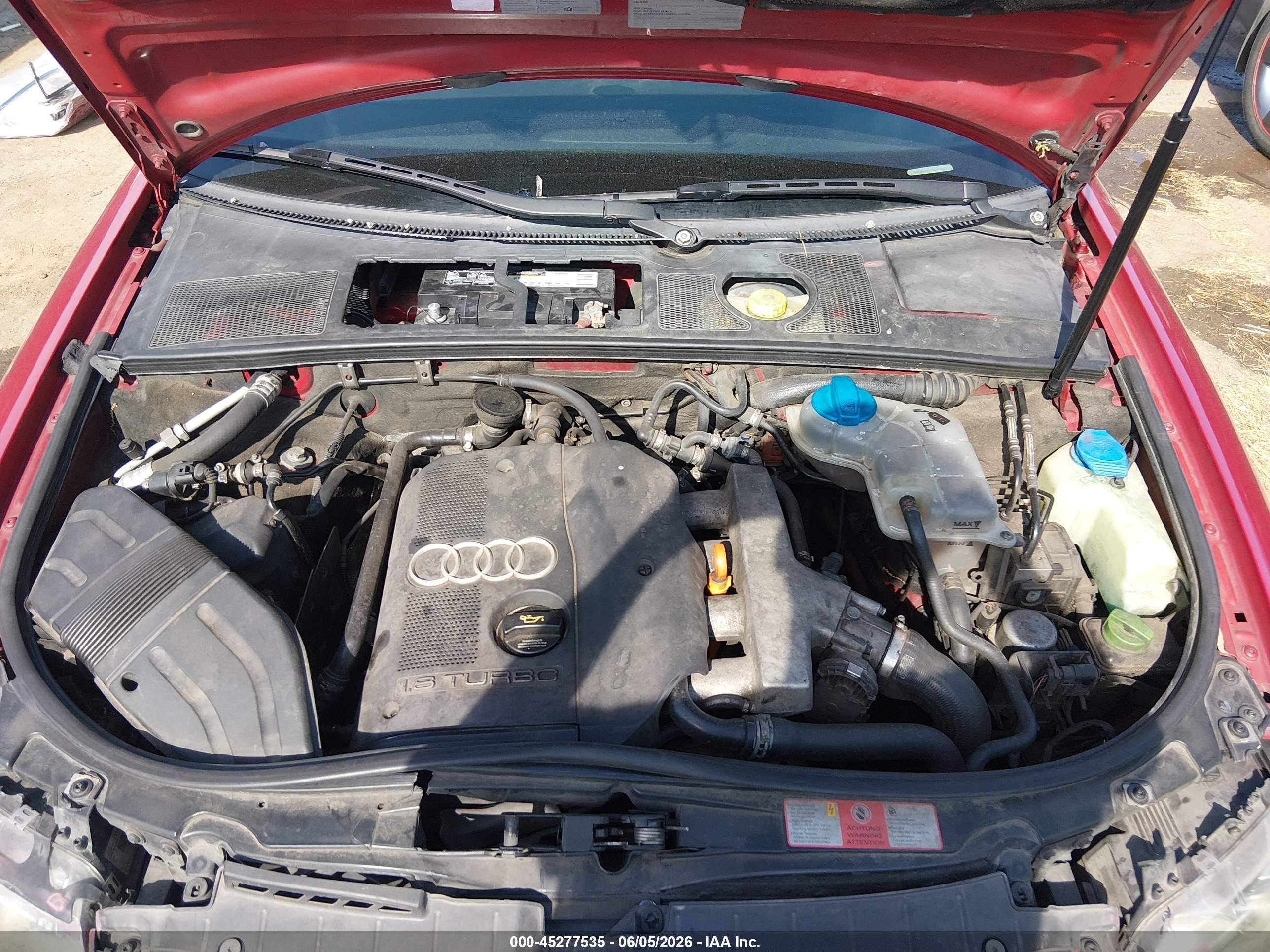 2005 Audi A4 1.8t Red vin: WAUAC48H95K008622